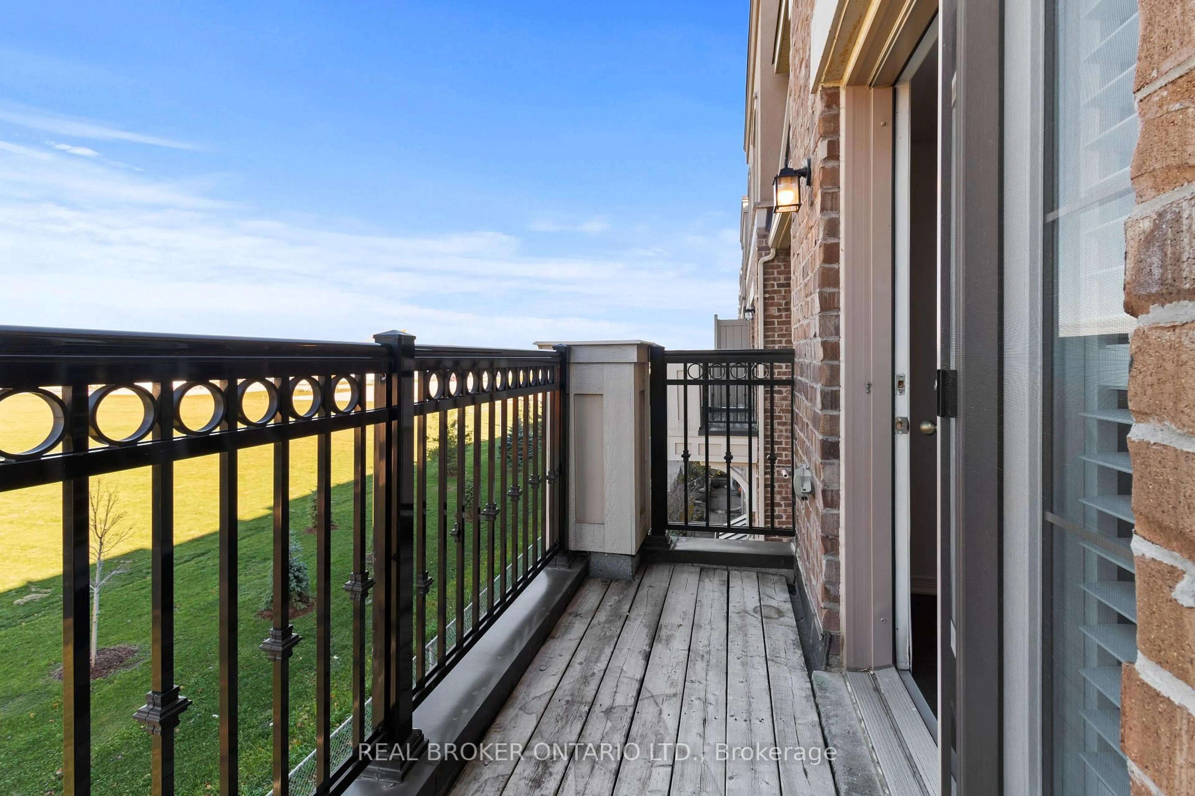 Balcony in the apartment, city buildings view from balcony for 2441 Greenwich Dr #42, Oakville Ontario L6M 0S3