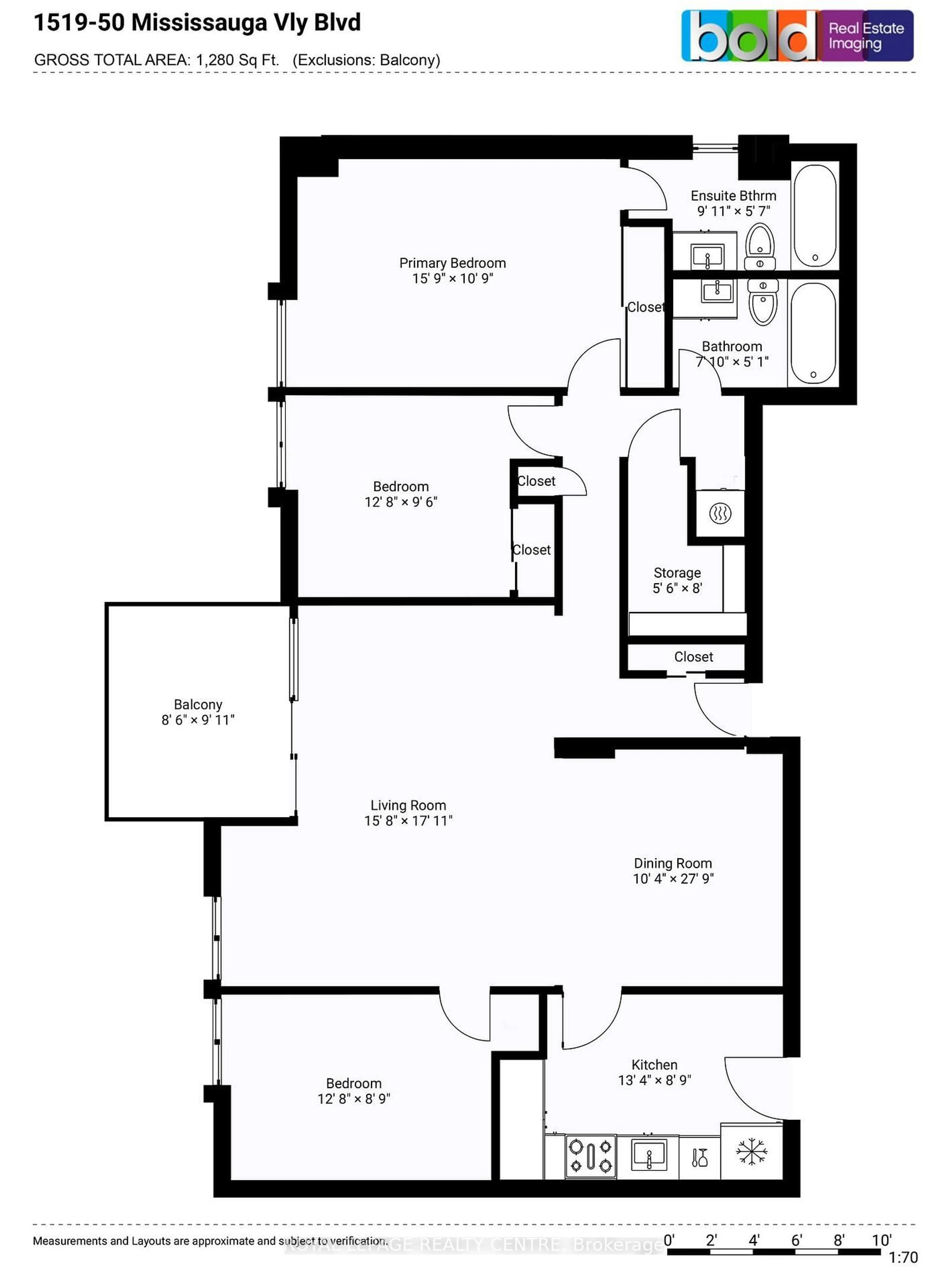 Floor plan for 50 Mississauga Valley Blvd #1519, Mississauga Ontario L5A 3S2