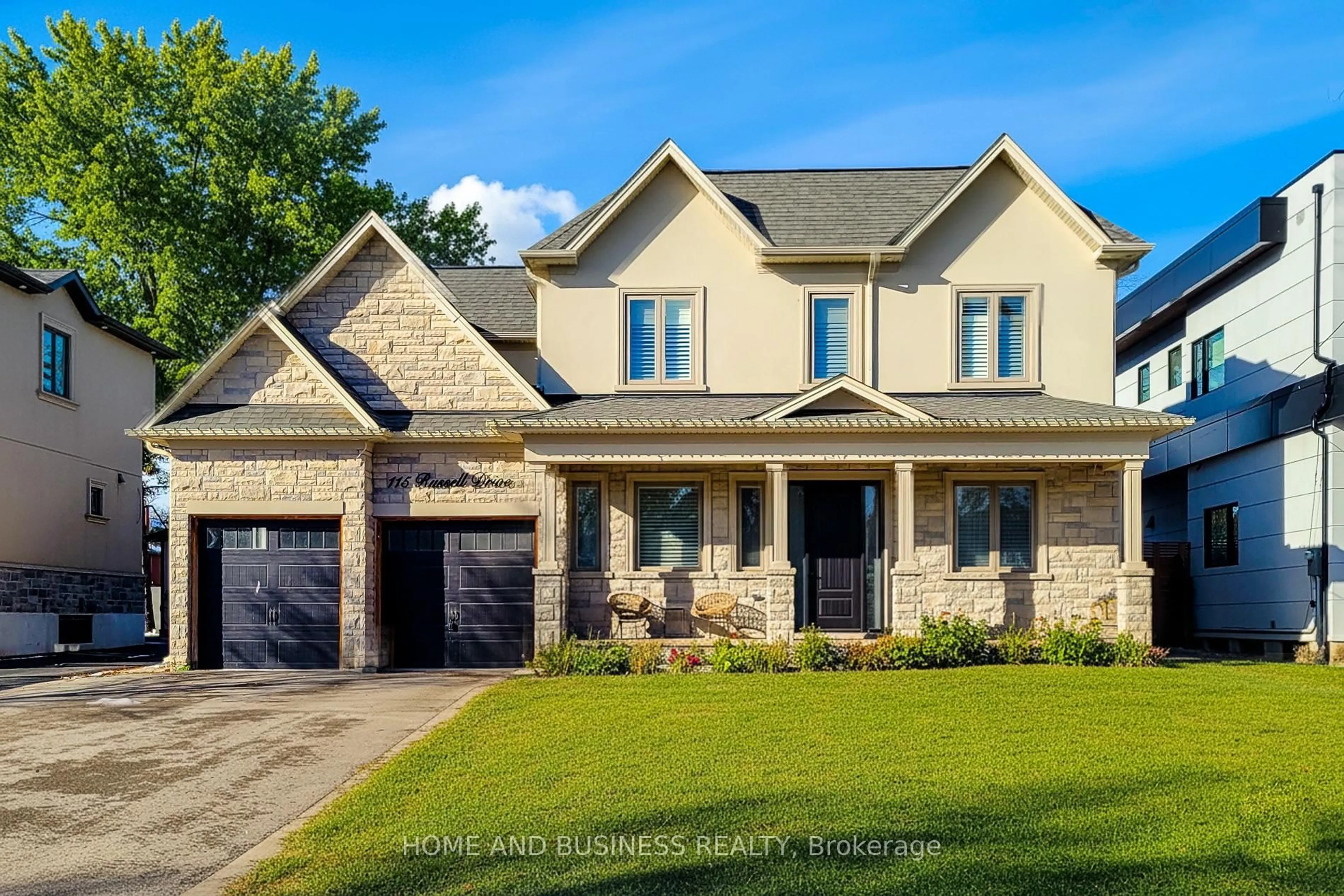 Home with brick exterior material, street for 115 Russell Dr, Oakville Ontario L6H 1L4