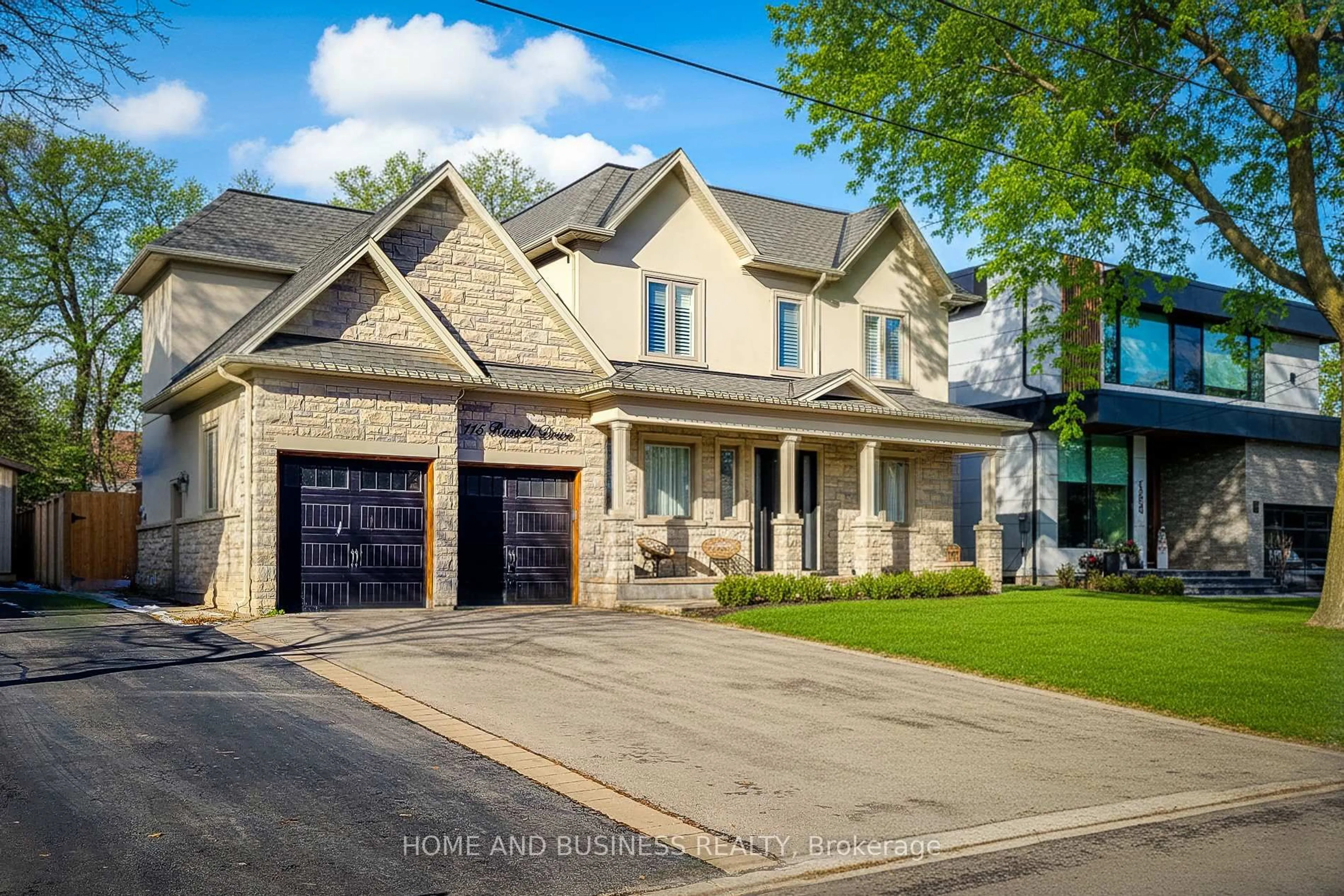 Home with brick exterior material, street for 115 Russell Dr, Oakville Ontario L6H 1L4