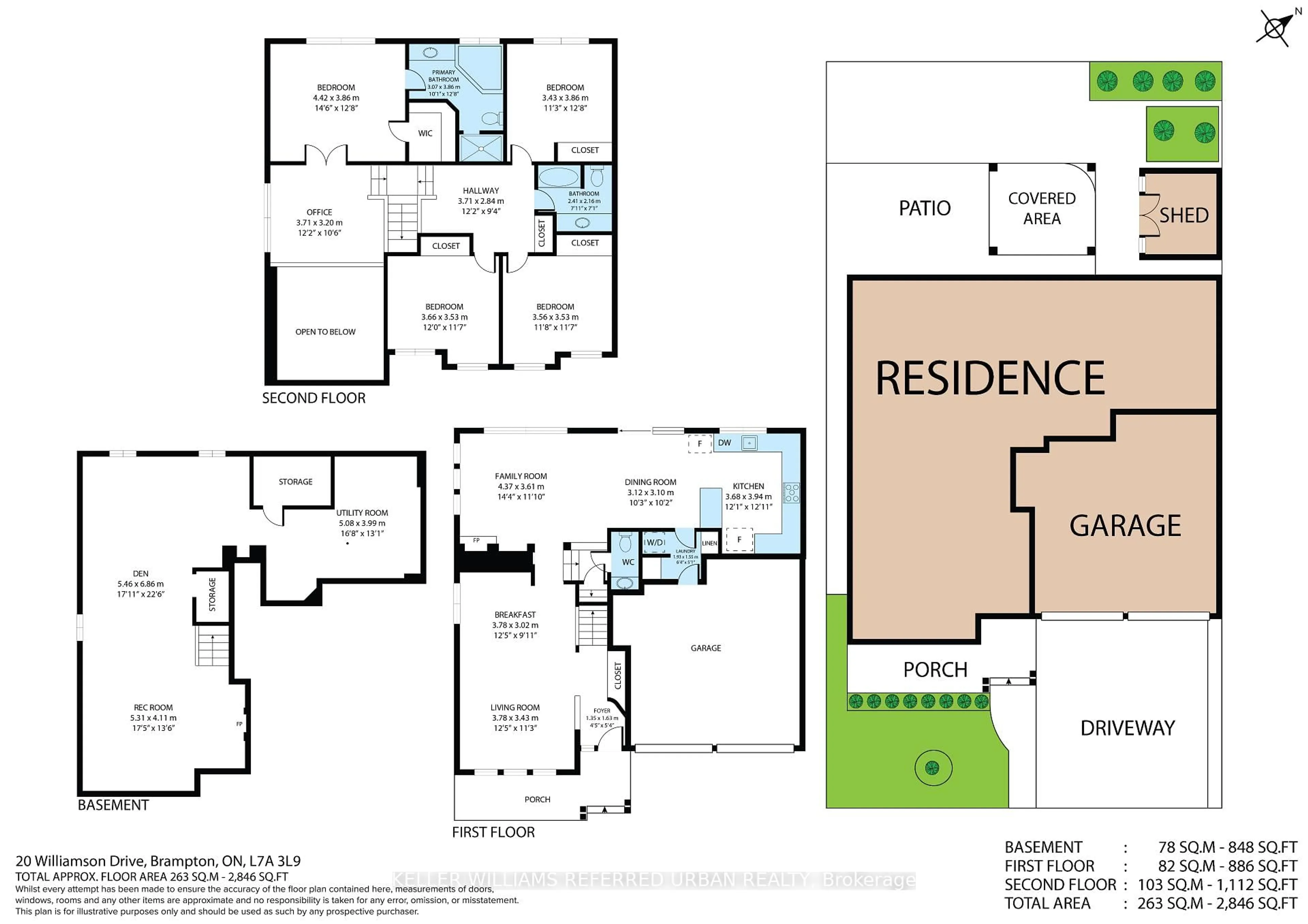 Floor plan for 20 Williamson Dr, Brampton Ontario L7A 3L9