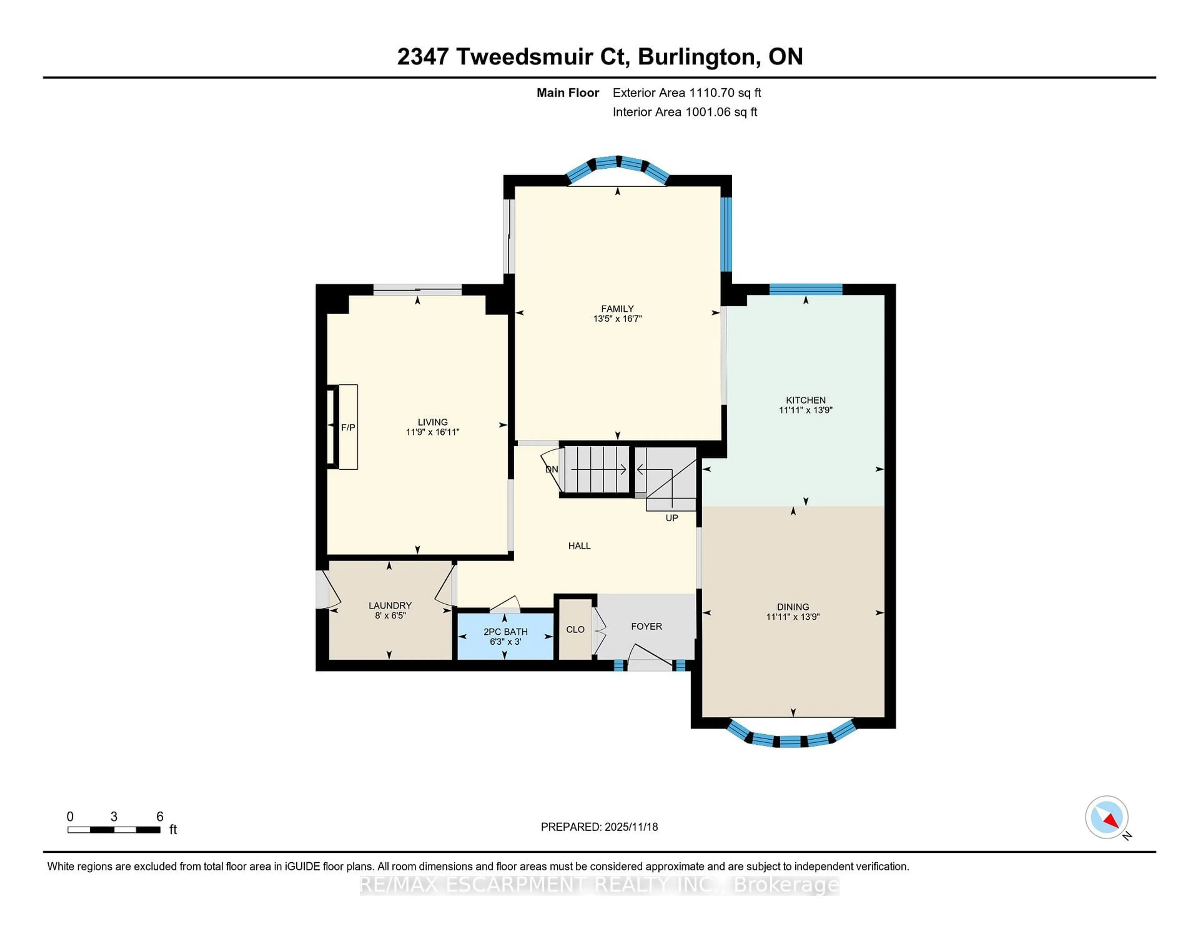 Floor plan for 2347 Tweedsmuir Crt, Burlington Ontario L7P 4K9
