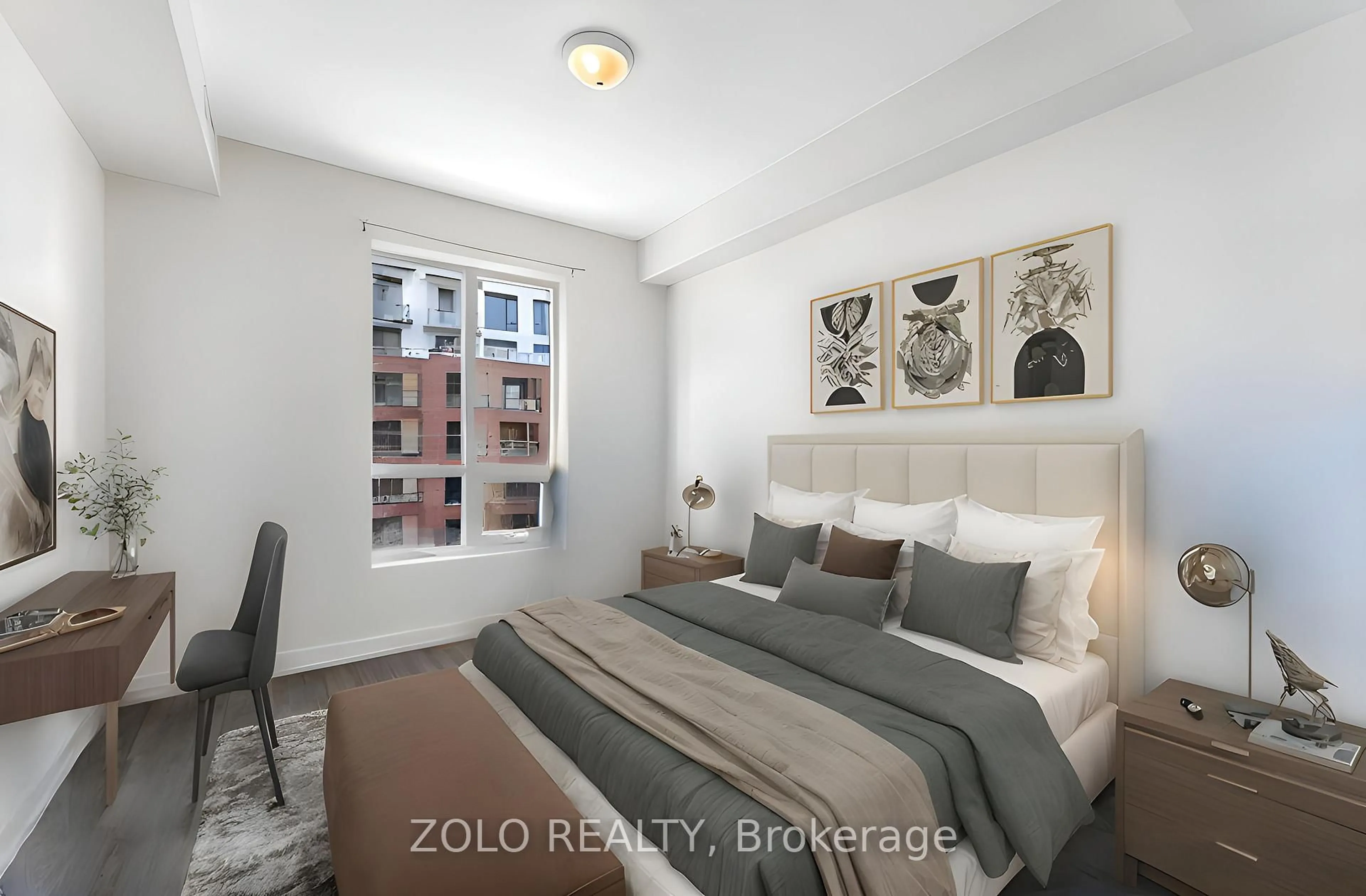 Bedroom with bed, unknown for 2486 Old Bronte Rd #418, Oakville Ontario L6M 4J2