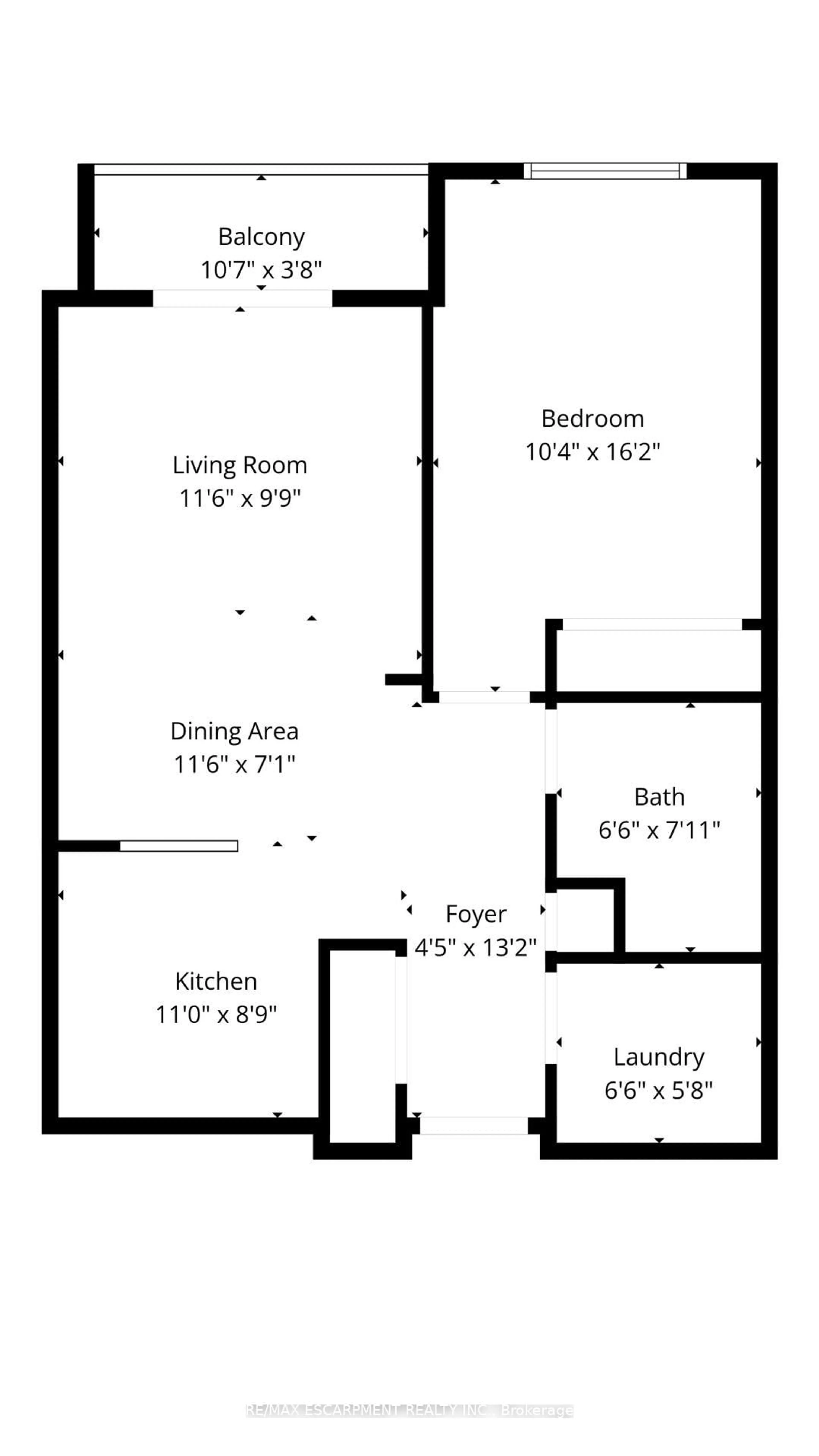 Floor plan for 4450 Fairview St #405, Burlington Ontario L7L 7K7