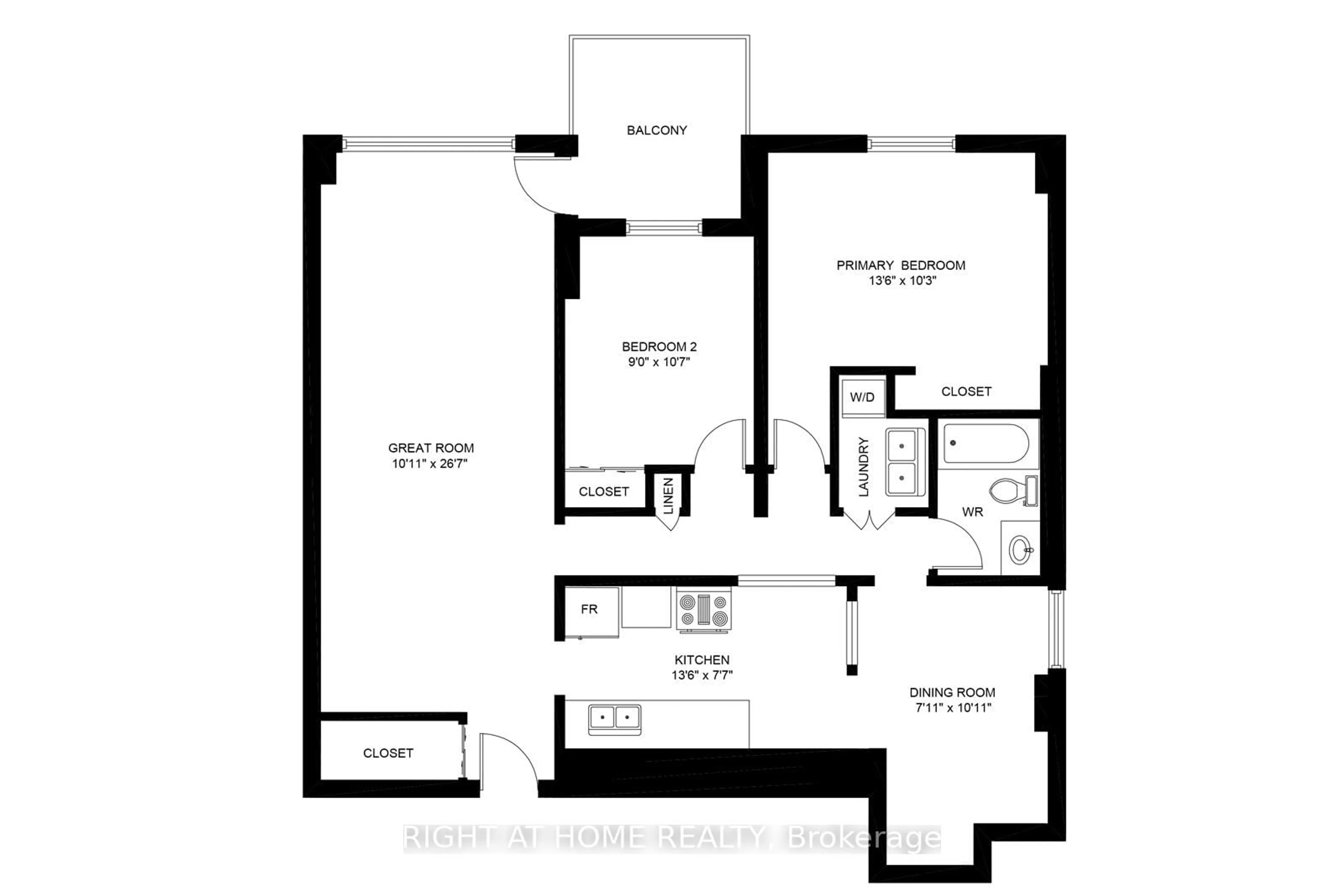 Floor plan for 390 Dixon Rd #413, Toronto Ontario M9R 1T4