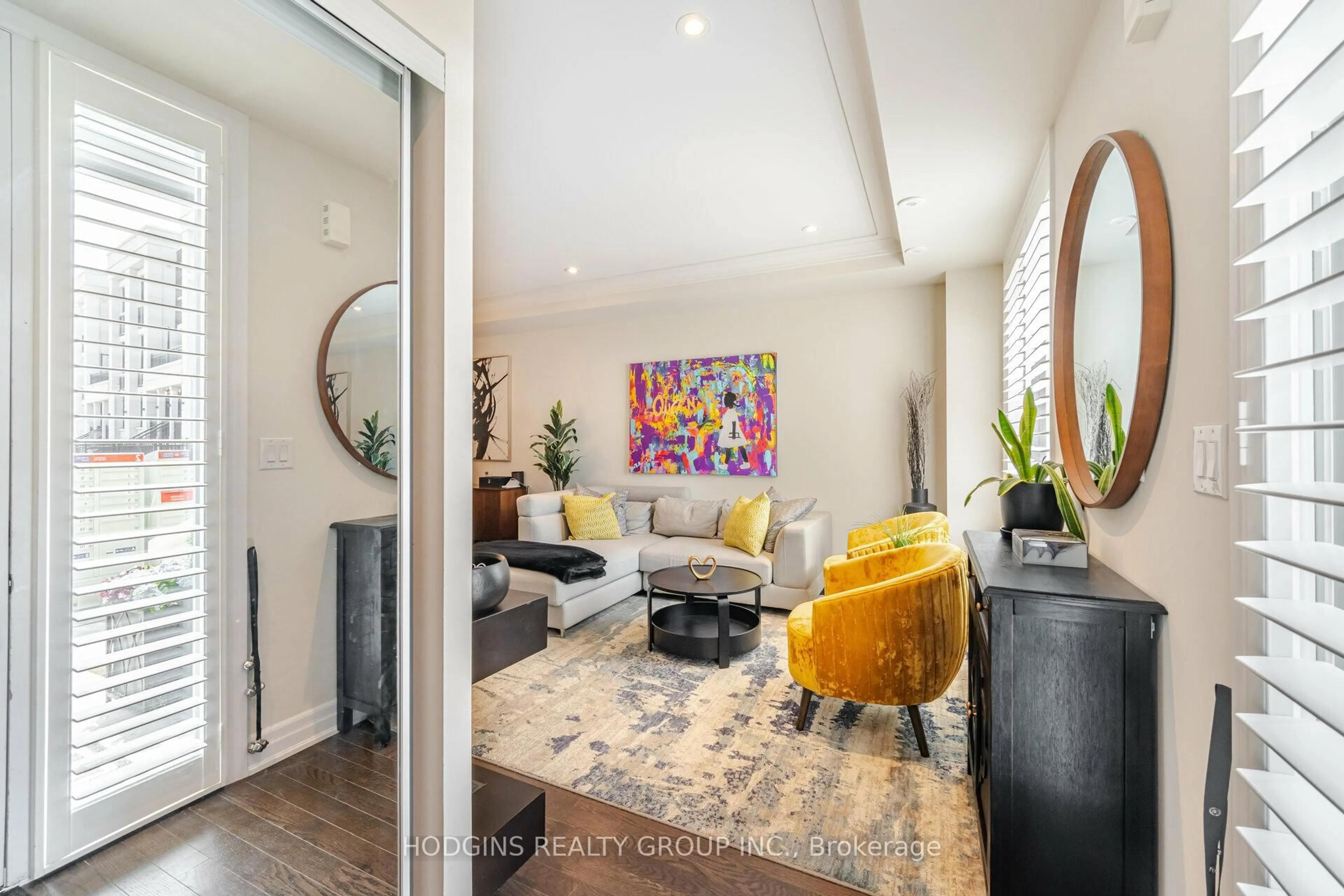 Living room with furniture, unknown for 1180 Cawthra Rd #108, Mississauga Ontario L5G 0A5