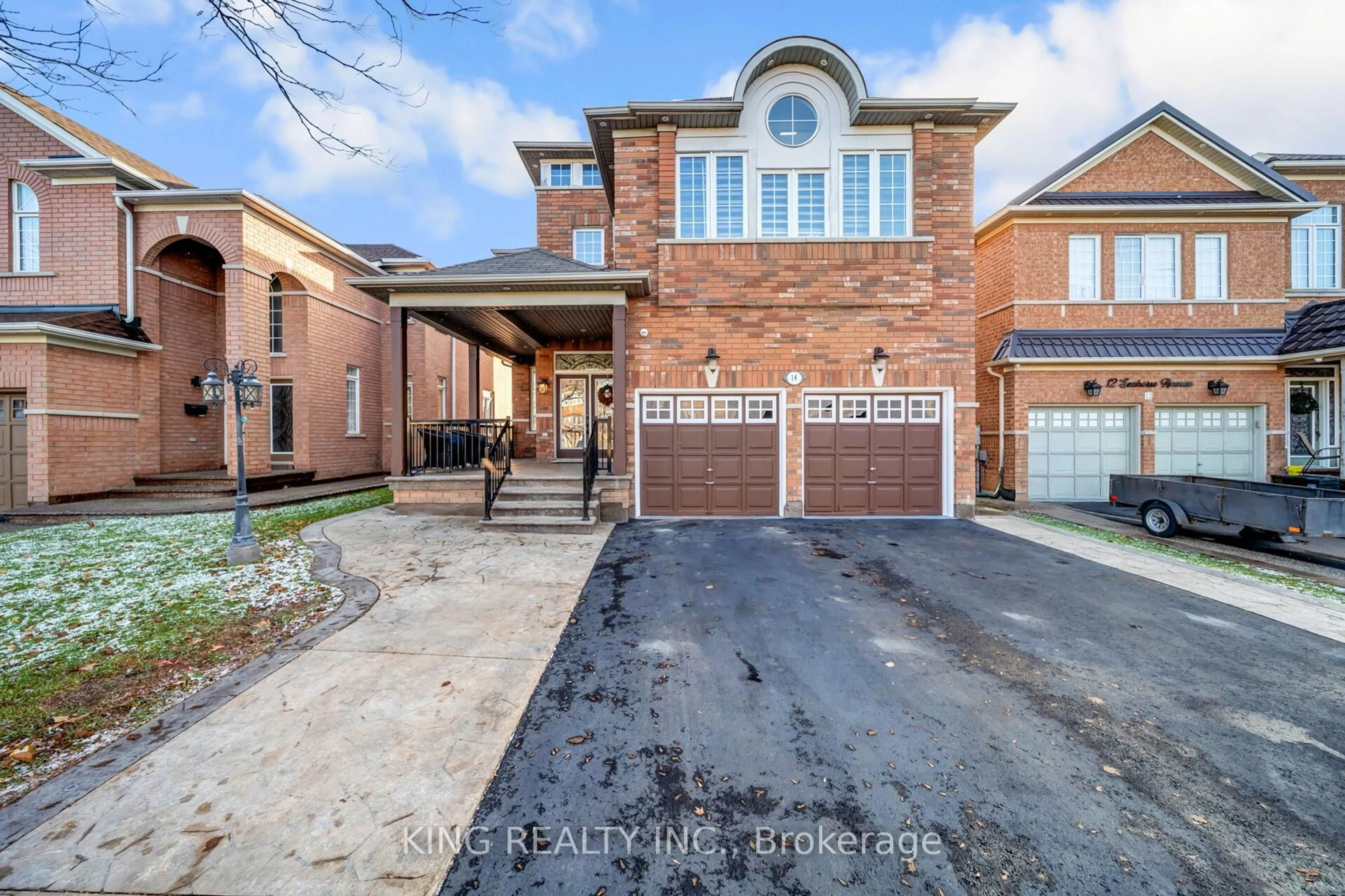 Home with brick exterior material, street for 14 Seahorse Ave, Brampton Ontario L6V 4P3