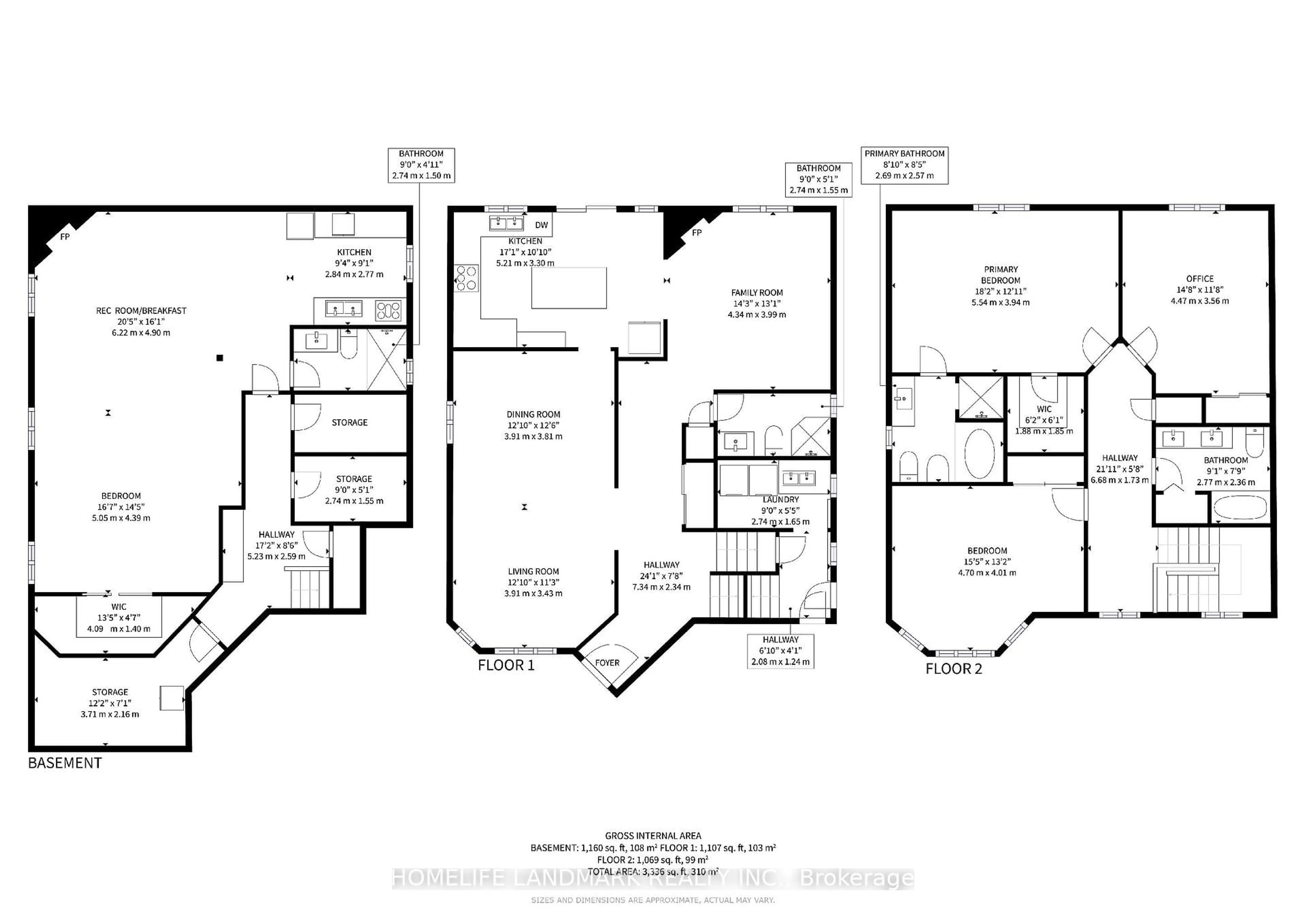 Floor plan for 3022 Dalehurst Dr, Mississauga Ontario L5N 6M8