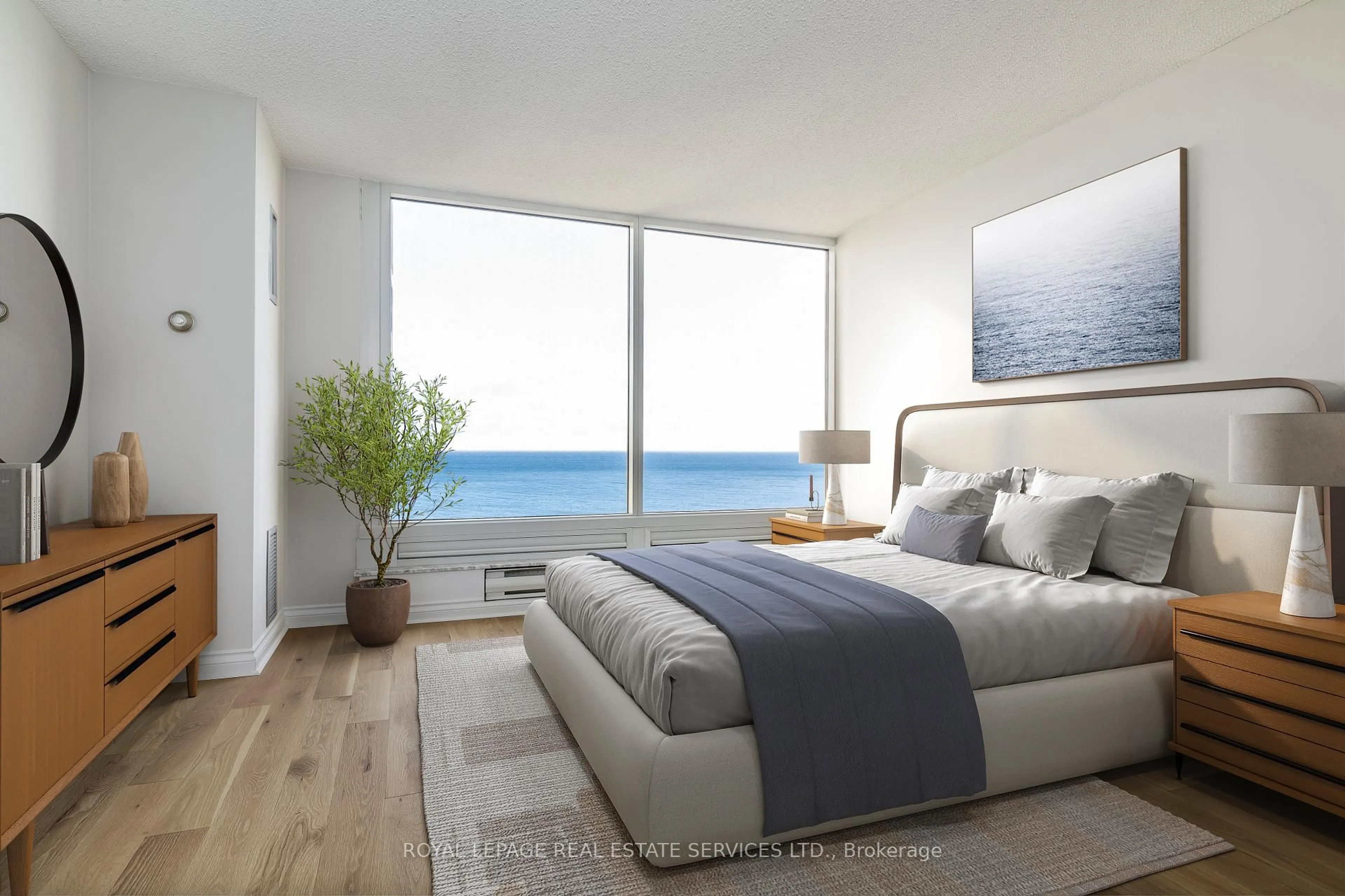 Bedroom with bed, unknown for 1 Palace Pier Crt #1605, Toronto Ontario M8V 3W9