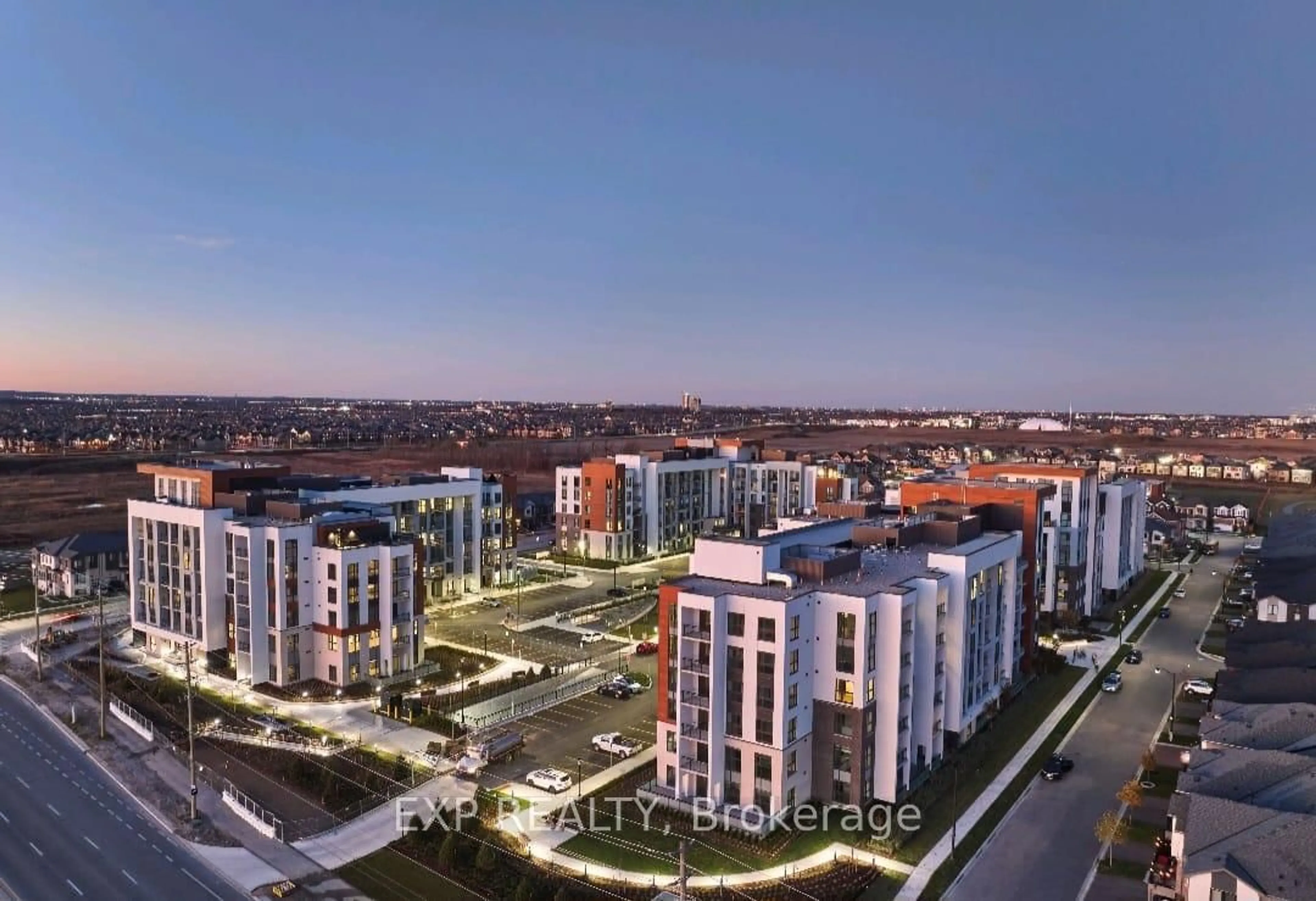 A pic from outside/outdoor area/front of a property/back of a property/a pic from drone, city buildings view from balcony for 460 Gordon Krantz Ave #211, Milton Ontario L9E 1Z3