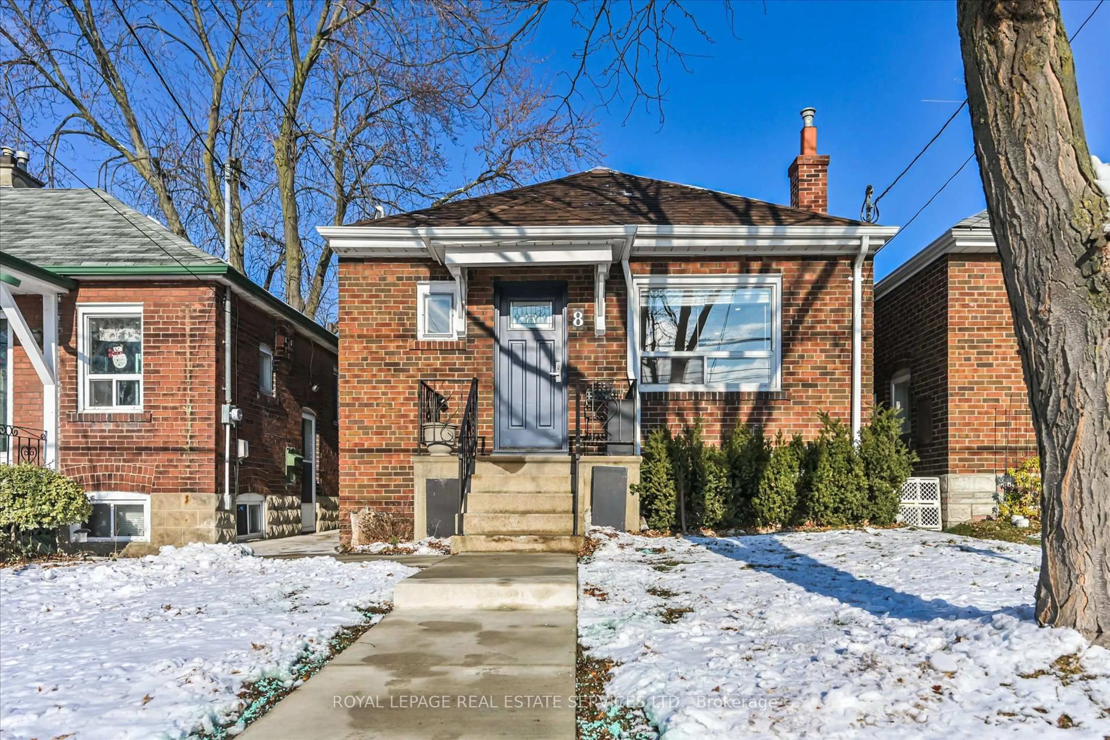 Home with brick exterior material, street for 8 Pritchard Ave, Toronto Ontario M6N 1T1
