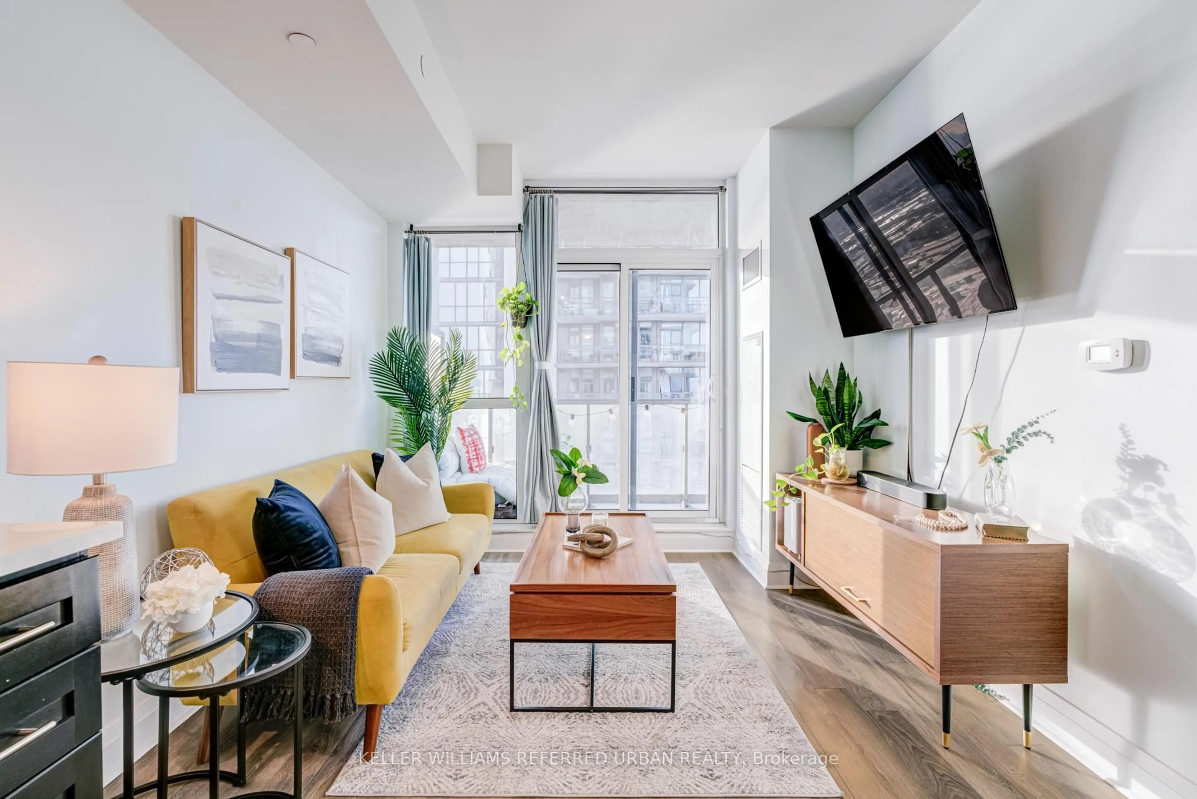 Living room with furniture, unknown for 17 Zorra St #1711, Toronto Ontario M8Z 0C8