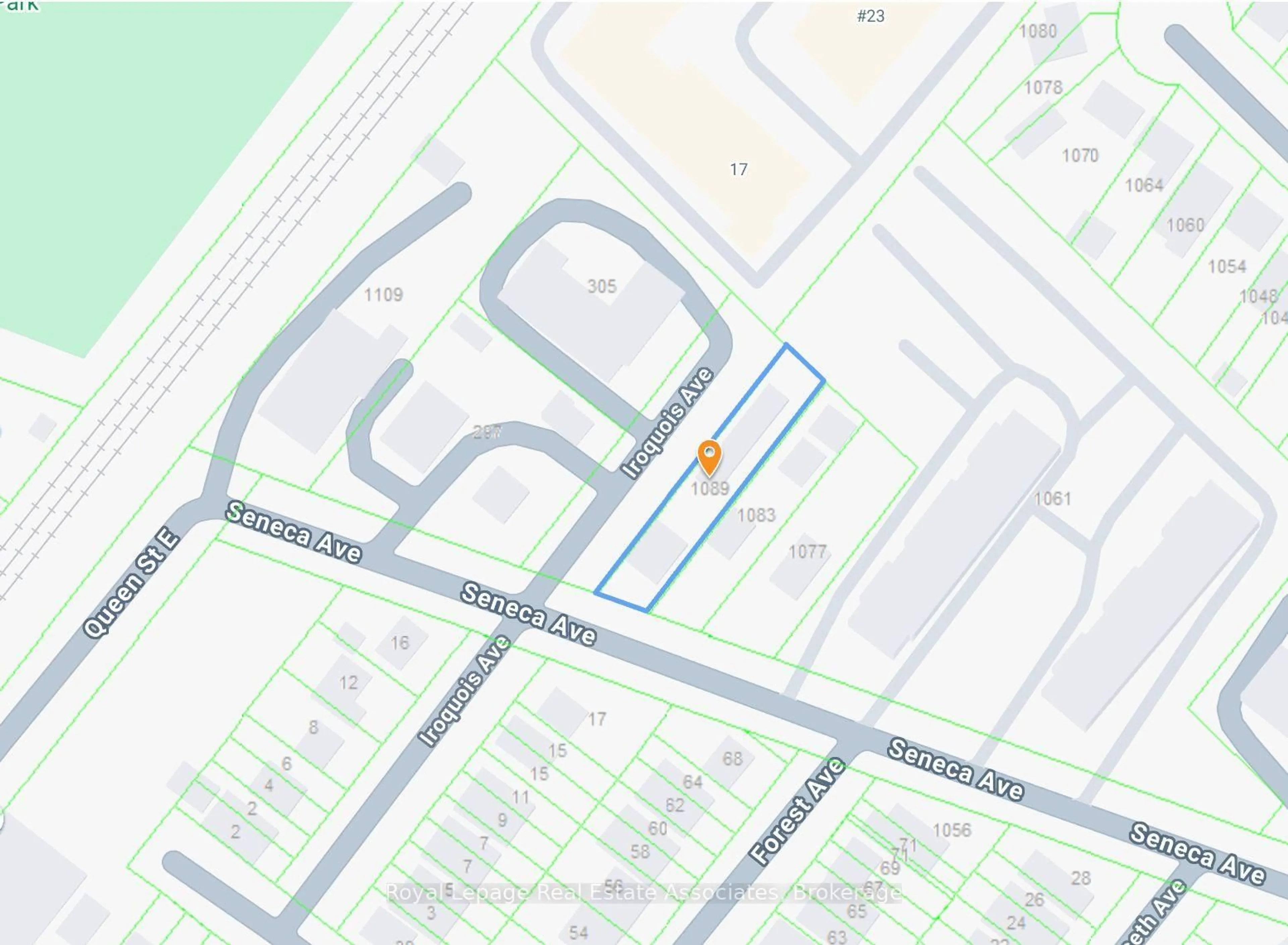 Picture of a map for 1089 Seneca Ave, Mississauga Ontario L5G 3X4