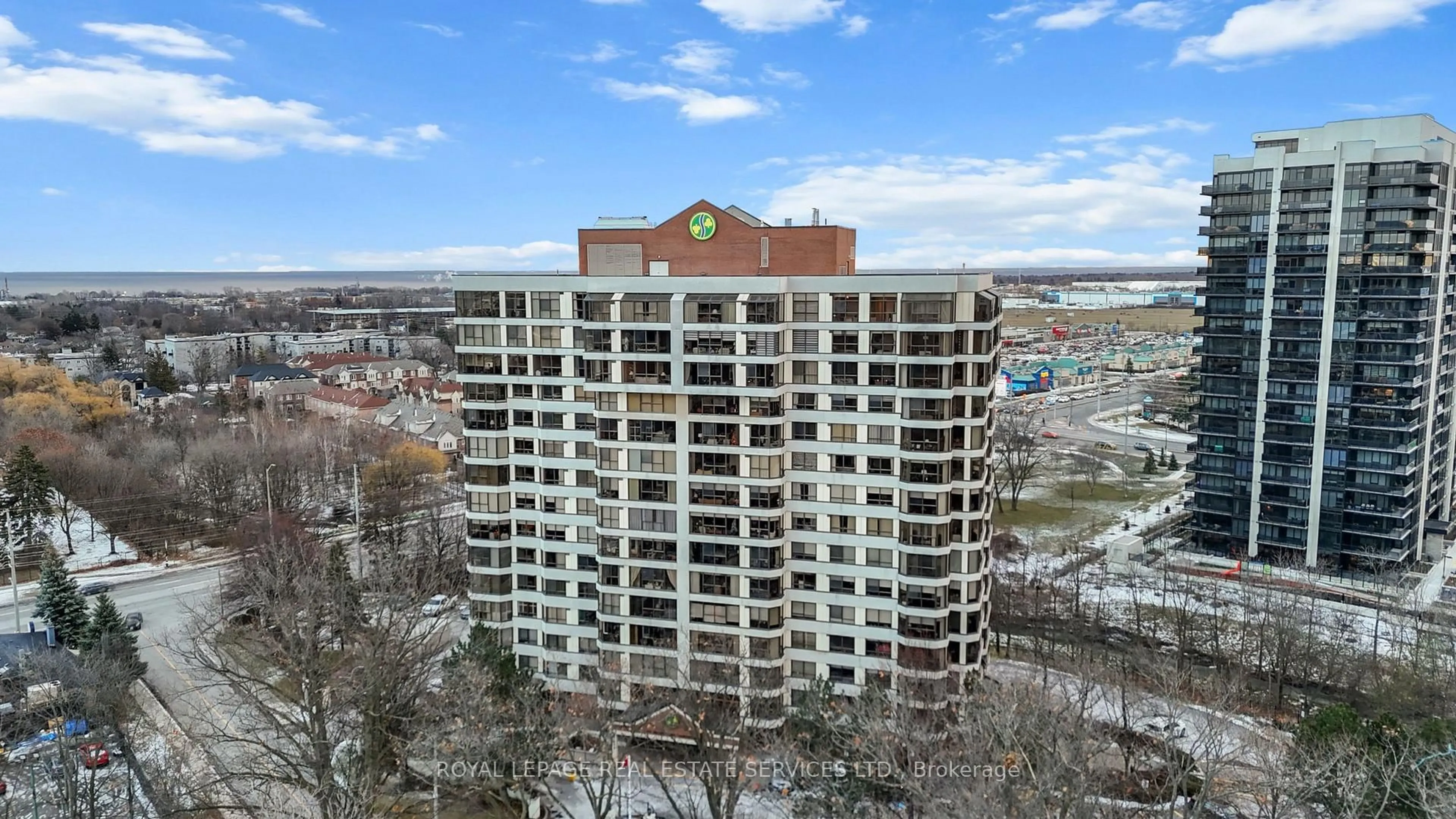 A pic from outside/outdoor area/front of a property/back of a property/a pic from drone, city buildings view from balcony for 1271 Walden Circ #502, Mississauga Ontario L5J 4R4