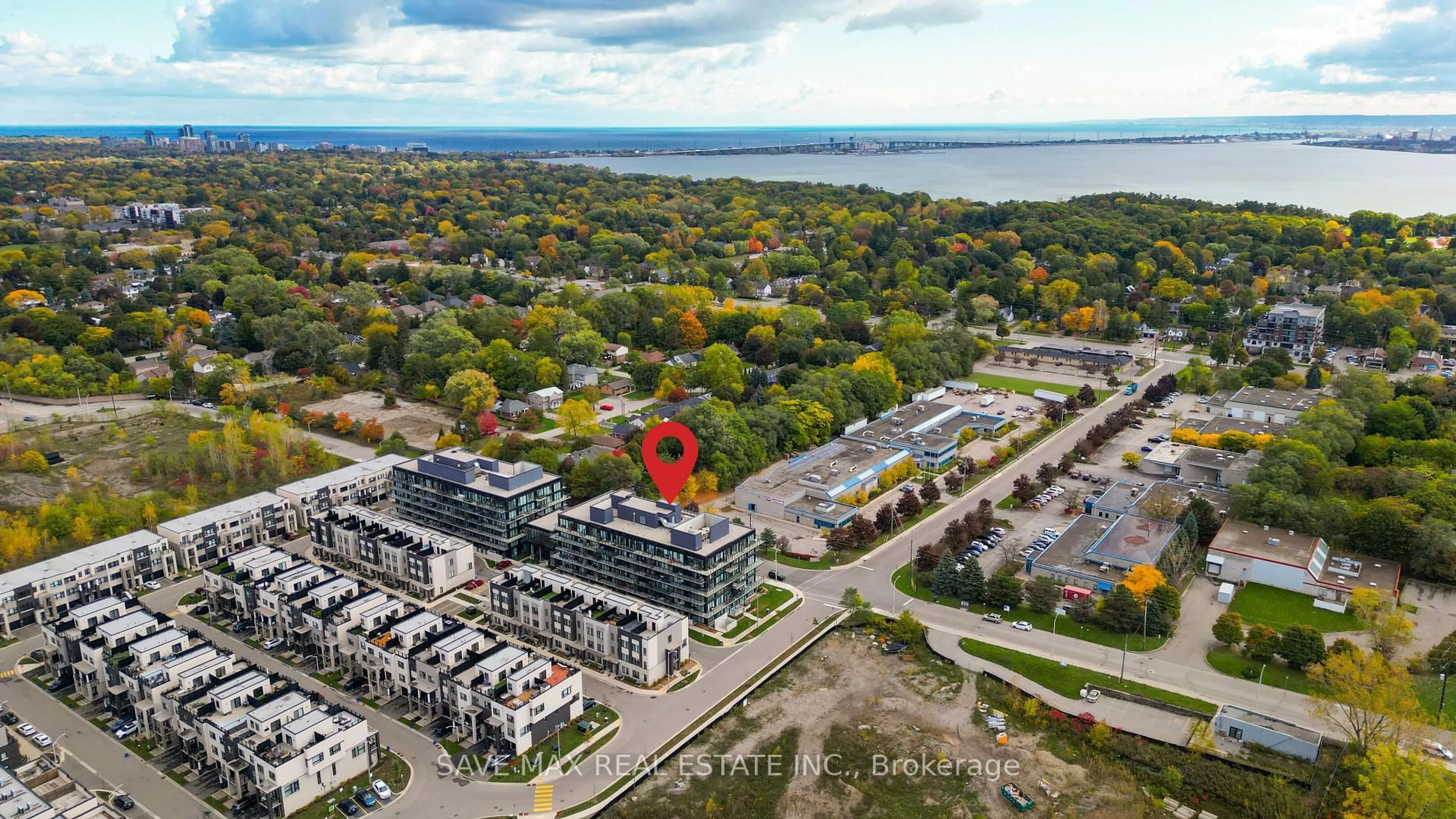 A pic from outside/outdoor area/front of a property/back of a property/a pic from drone, water/lake/river/ocean view for 1117 Cooke Blvd #A506, Burlington Ontario L7T 0C6