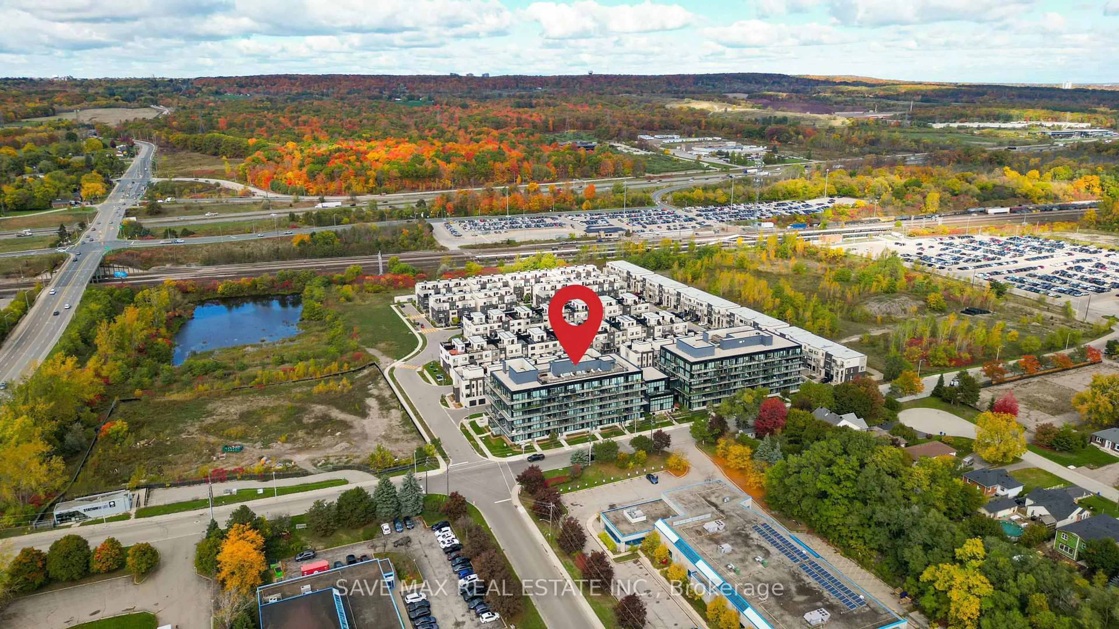 A pic from outside/outdoor area/front of a property/back of a property/a pic from drone, water/lake/river/ocean view for 1117 Cooke Blvd #A506, Burlington Ontario L7T 0C6