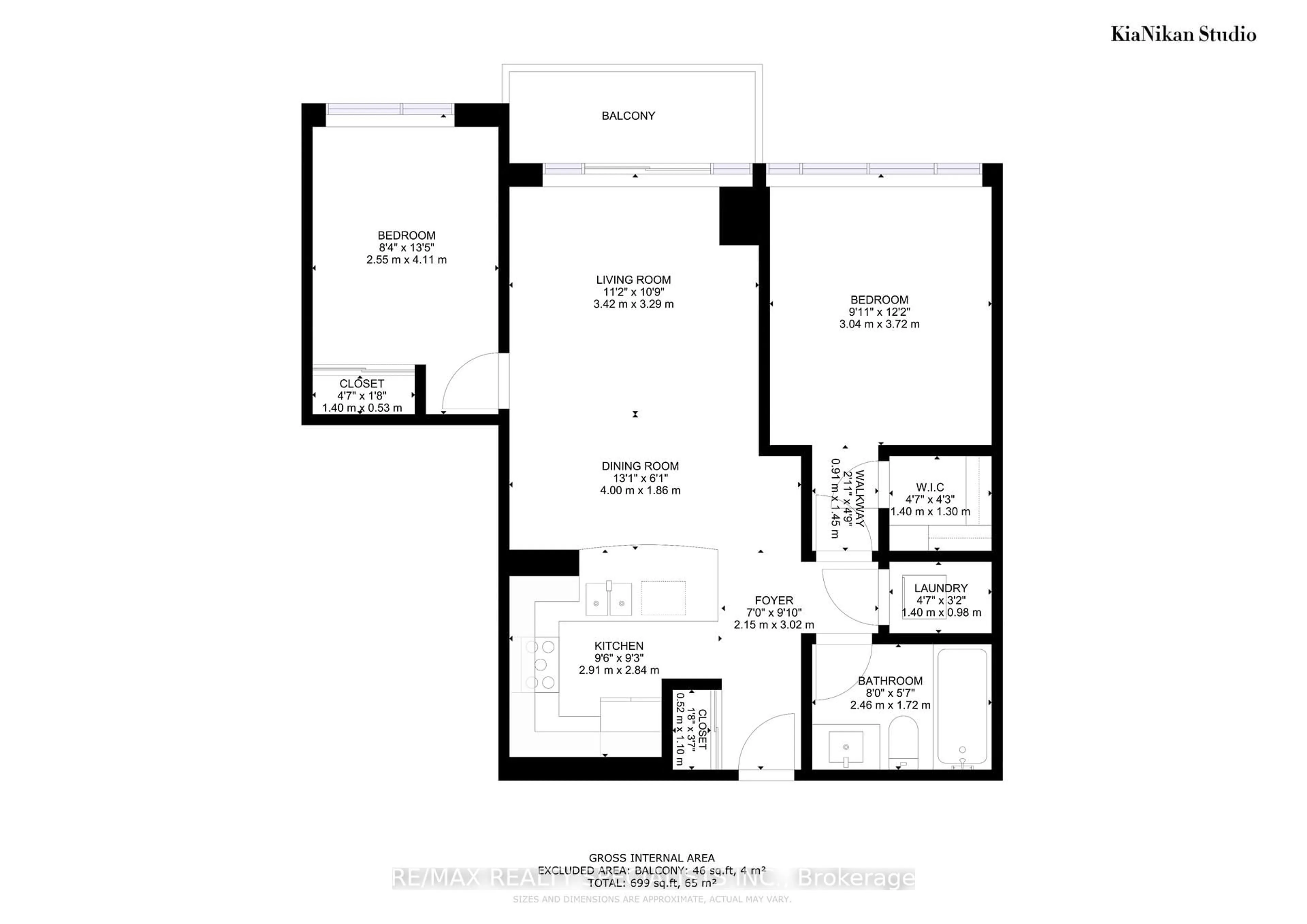 Floor plan for 4879 Kimbermount Ave #705, Mississauga Ontario L5M 7R8