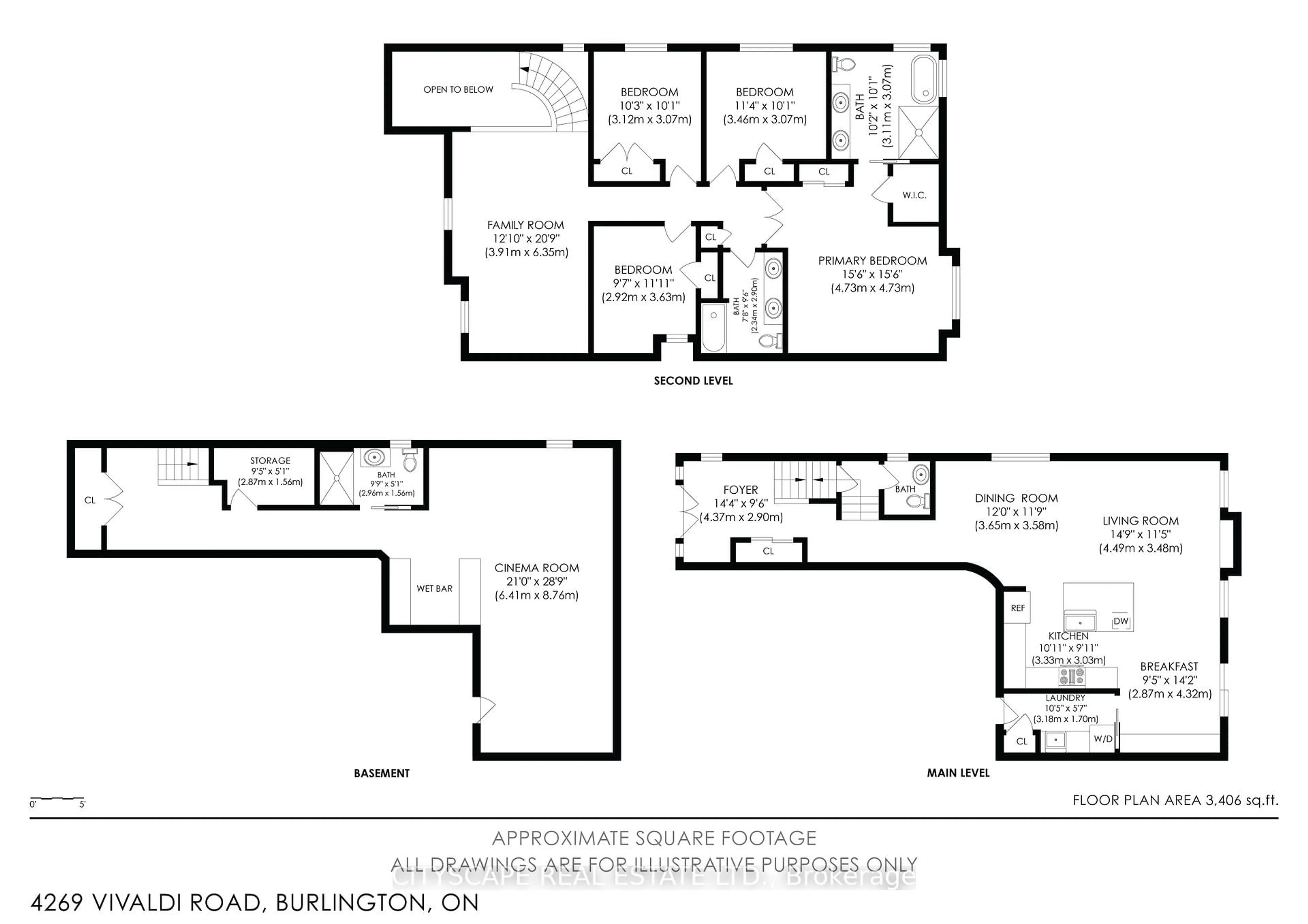 Floor plan for 4269 Vivaldi Rd, Burlington Ontario L7M 0N4