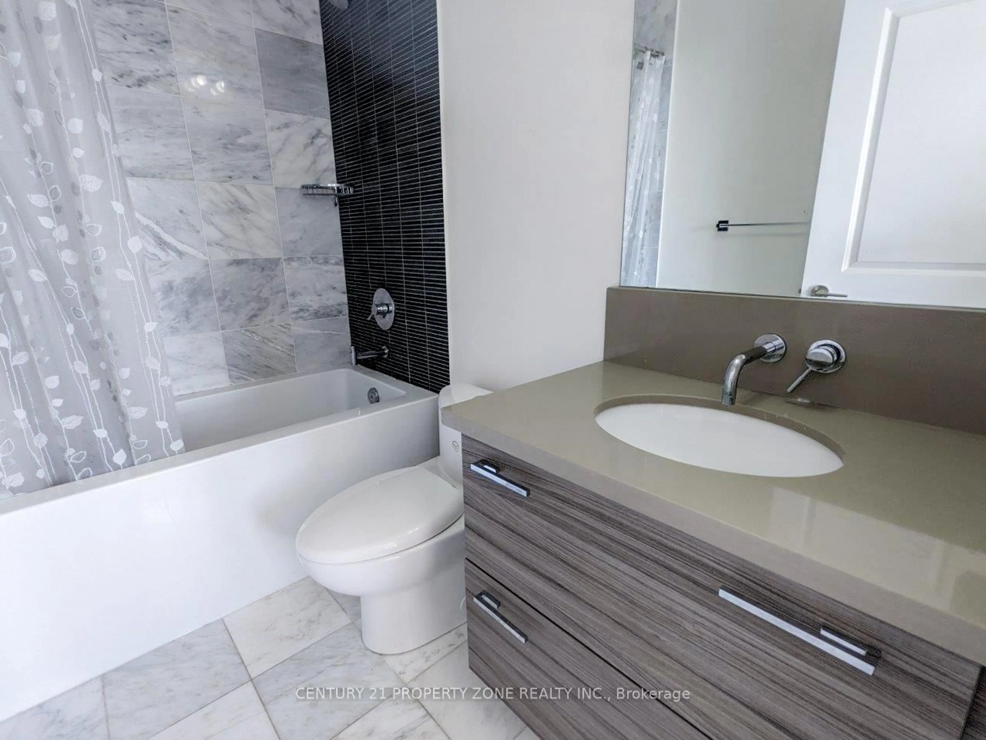 Contemporary bathroom, ceramic/tile floor for 33 Shore Breeze Dr #1310, Toronto Ontario M8V 0G1