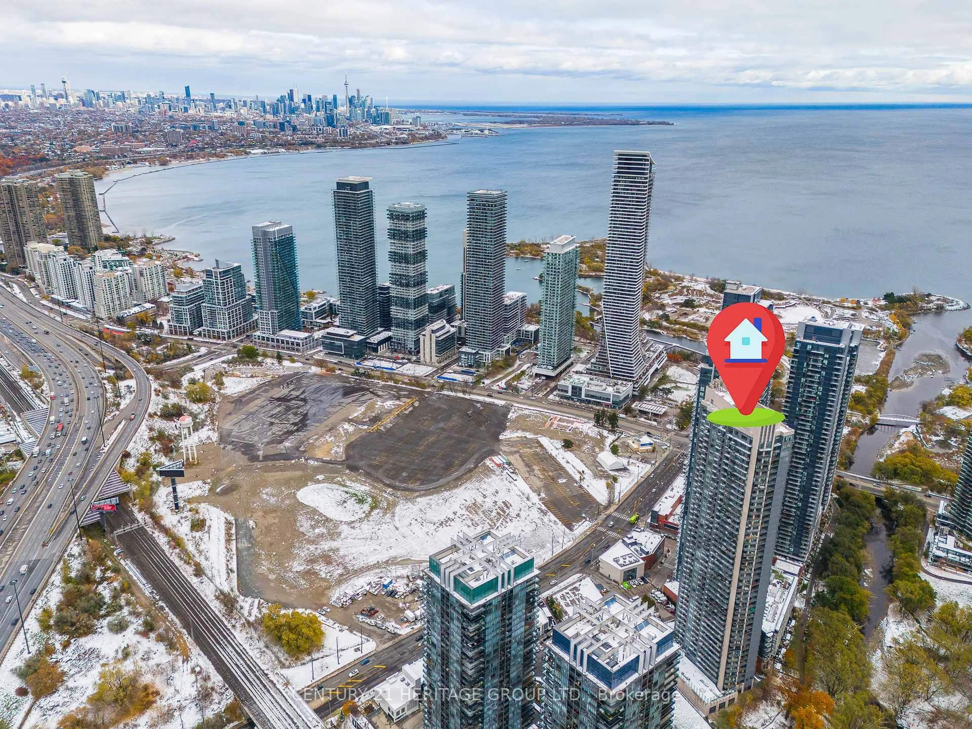 A pic from outside/outdoor area/front of a property/back of a property/a pic from drone, unknown for 36 Park Lawn Rd #605, Toronto Ontario M8V 0E5