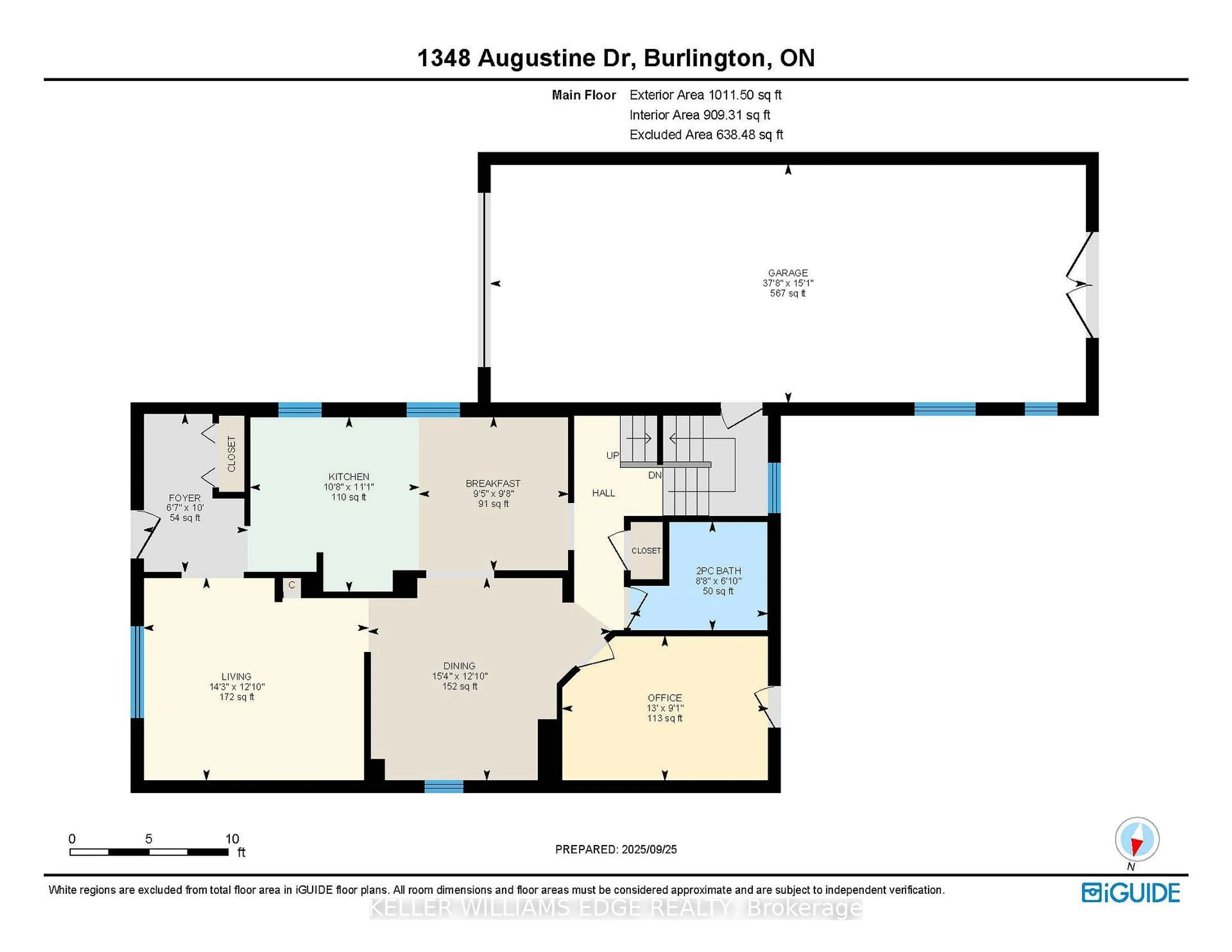 Floor plan for 1348 Augustine Dr, Burlington Ontario L7P 2M8