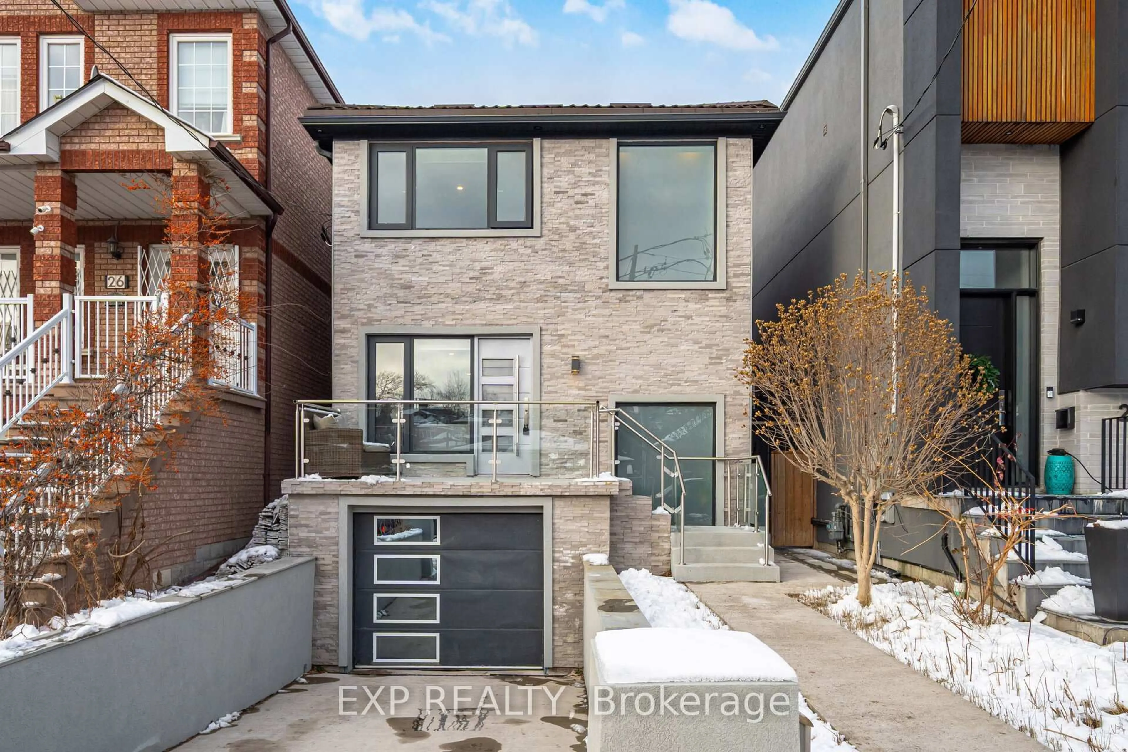 Home with brick exterior material, street for 24 Chudleigh Rd, Toronto Ontario M6E 1Y9