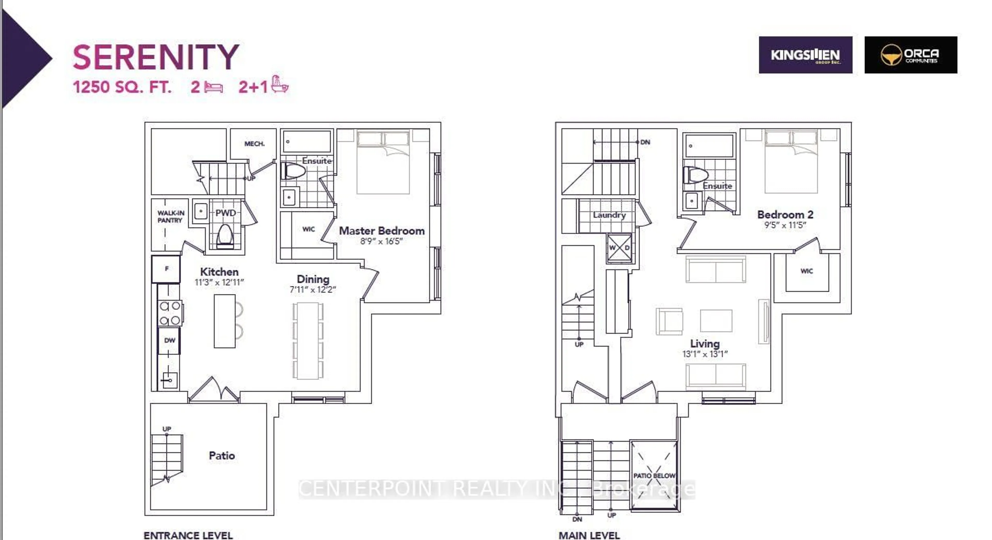 Floor plan for 1070 Douglas Mccurdy Common #117, Mississauga Ontario L5G 0C6