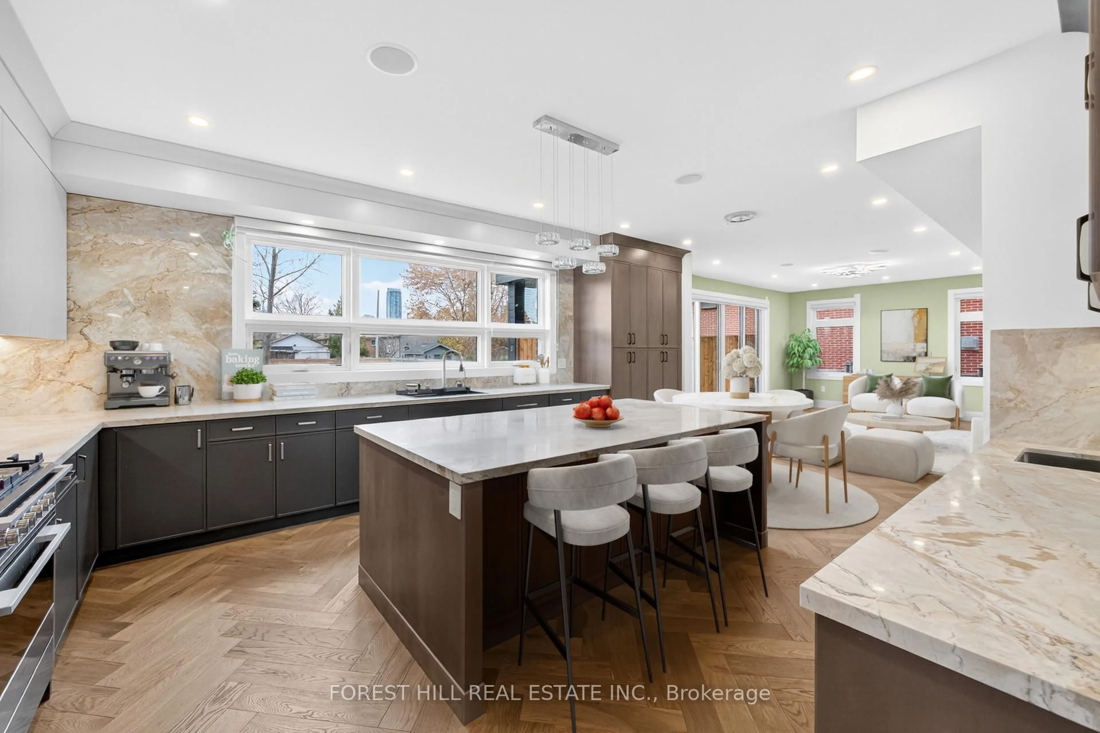 Open concept kitchen, ceramic/tile floor for 3474 Joan Dr, Mississauga Ontario L5B 1T5