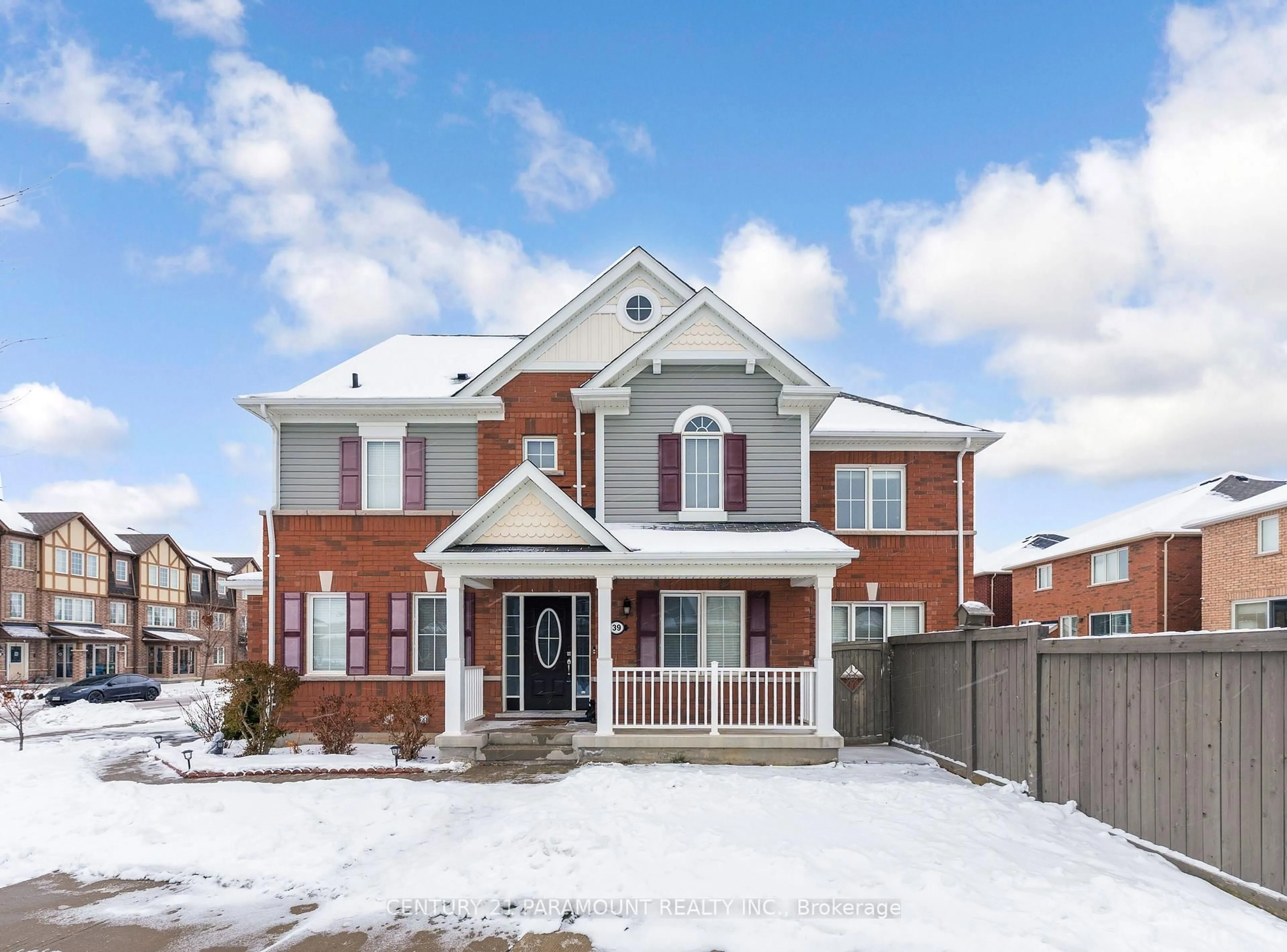 Home with brick exterior material, street for 39 Fenchurch Dr, Brampton Ontario L7A 4G1