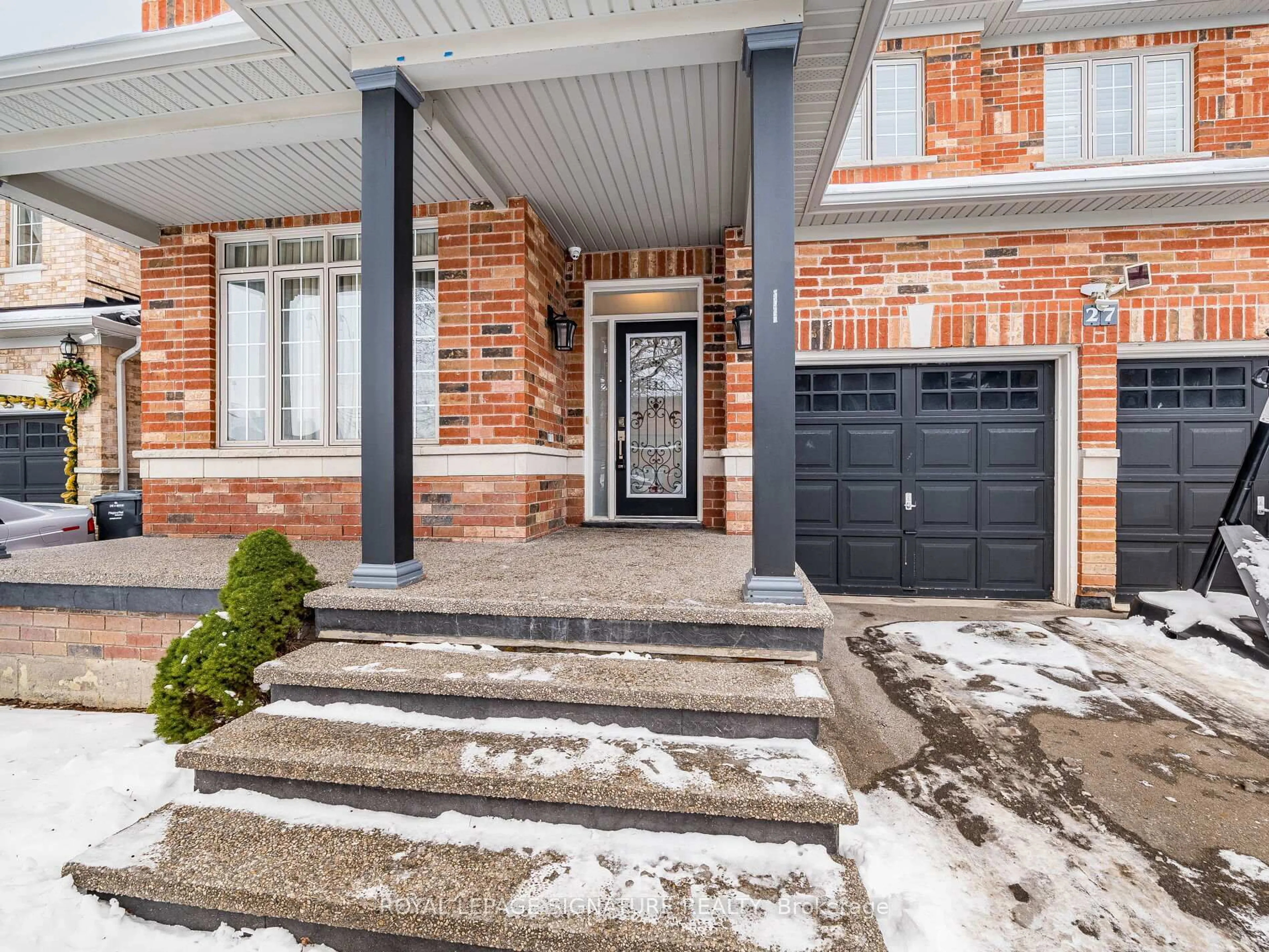 Home with brick exterior material, street for 27 Permafrost Dr, Brampton Ontario L6R 3M4