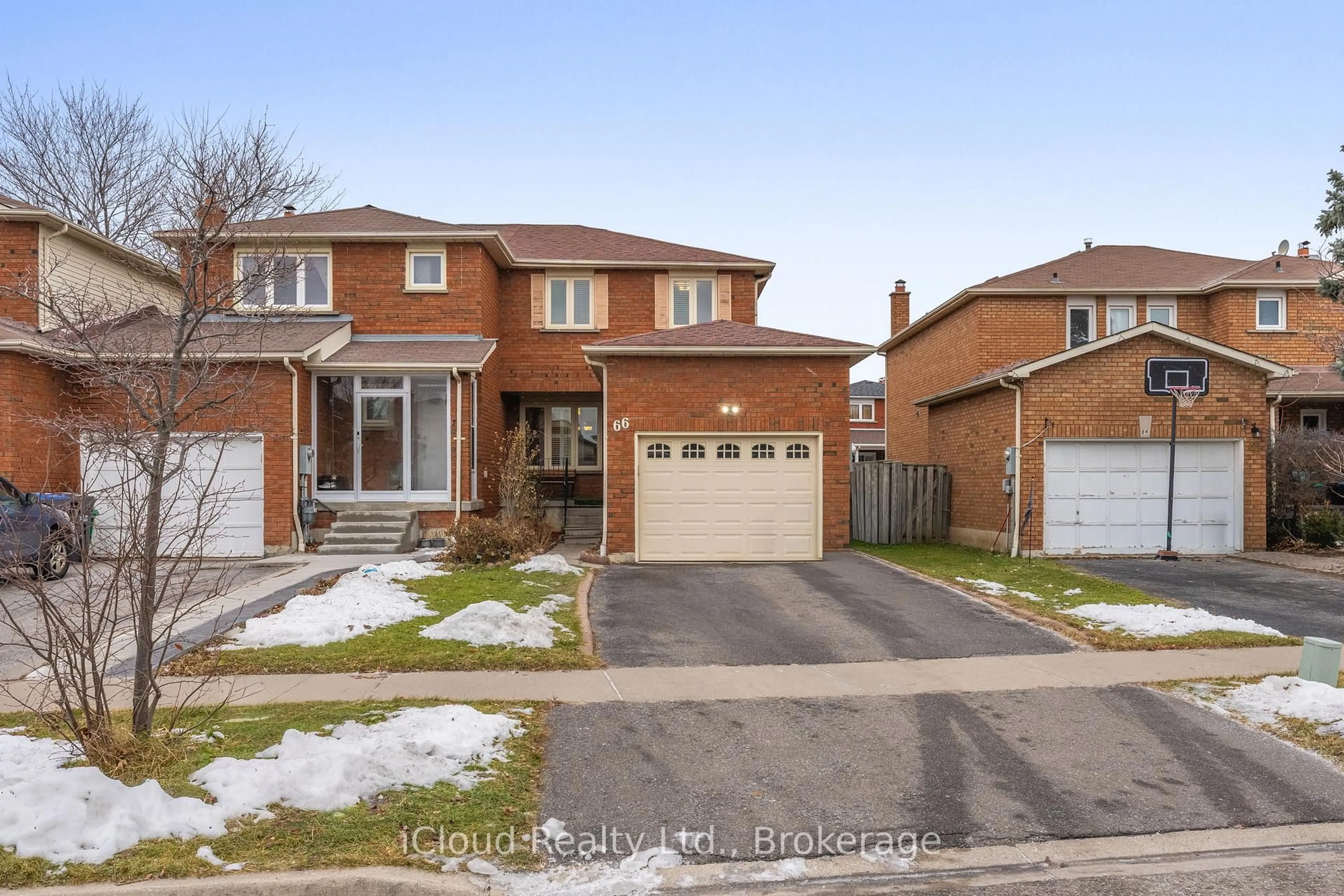 Home with brick exterior material, street for 66 Dutch Cres, Brampton Ontario L6Y 3X1