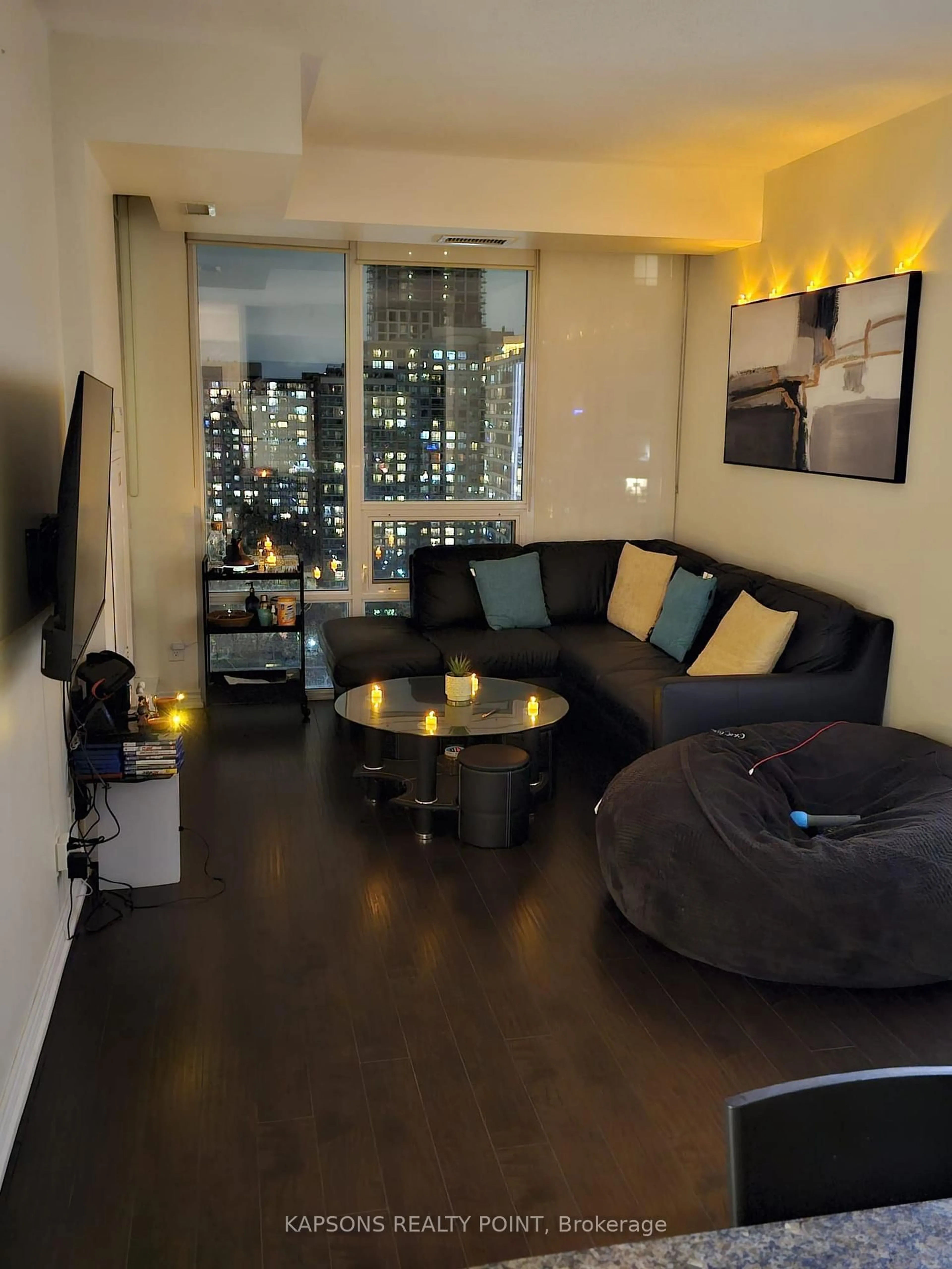 Living room with furniture, floor is not visible for 3525 Kariya Dr #2108, Mississauga Ontario L5B 0C2