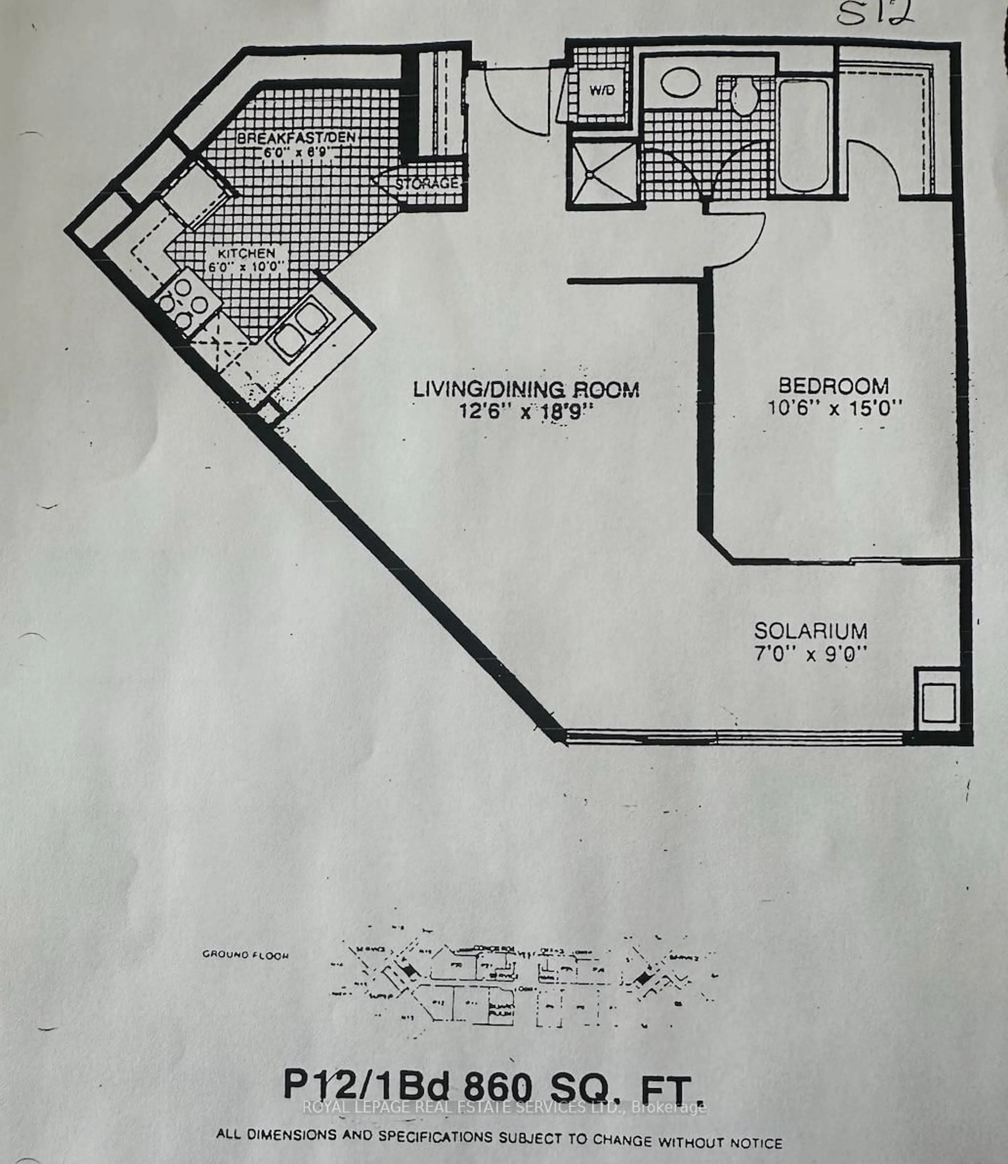 Floor plan for 2267 Lake shore Blvd #512, Toronto Ontario M8V 3X2
