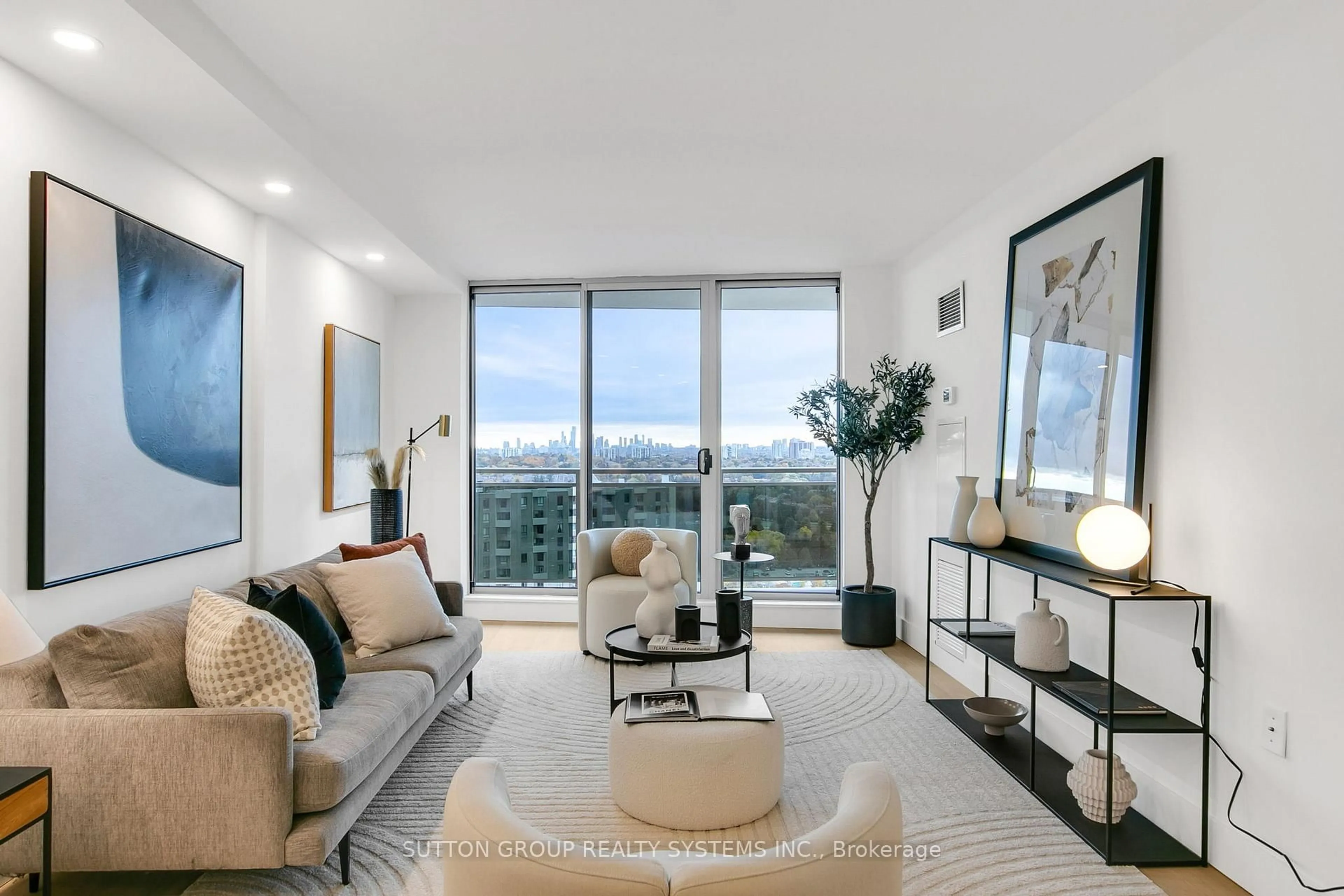 Living room with furniture, unknown for 820 Burnhamthorpe Rd #2107, Toronto Ontario M9C 4W2