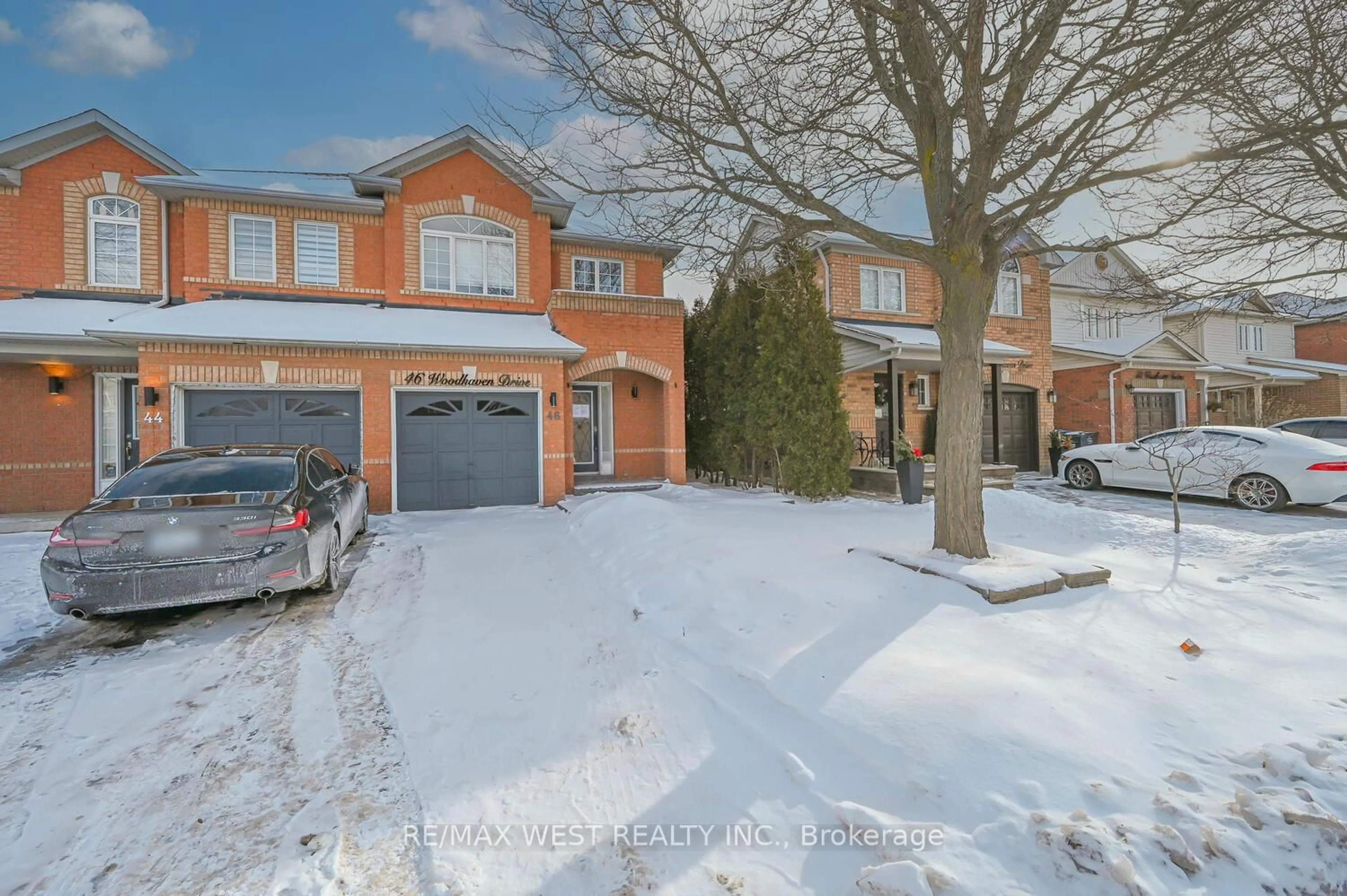 Home with brick exterior material, street for 46 Woodhaven Dr, Brampton Ontario L7A 1Y8