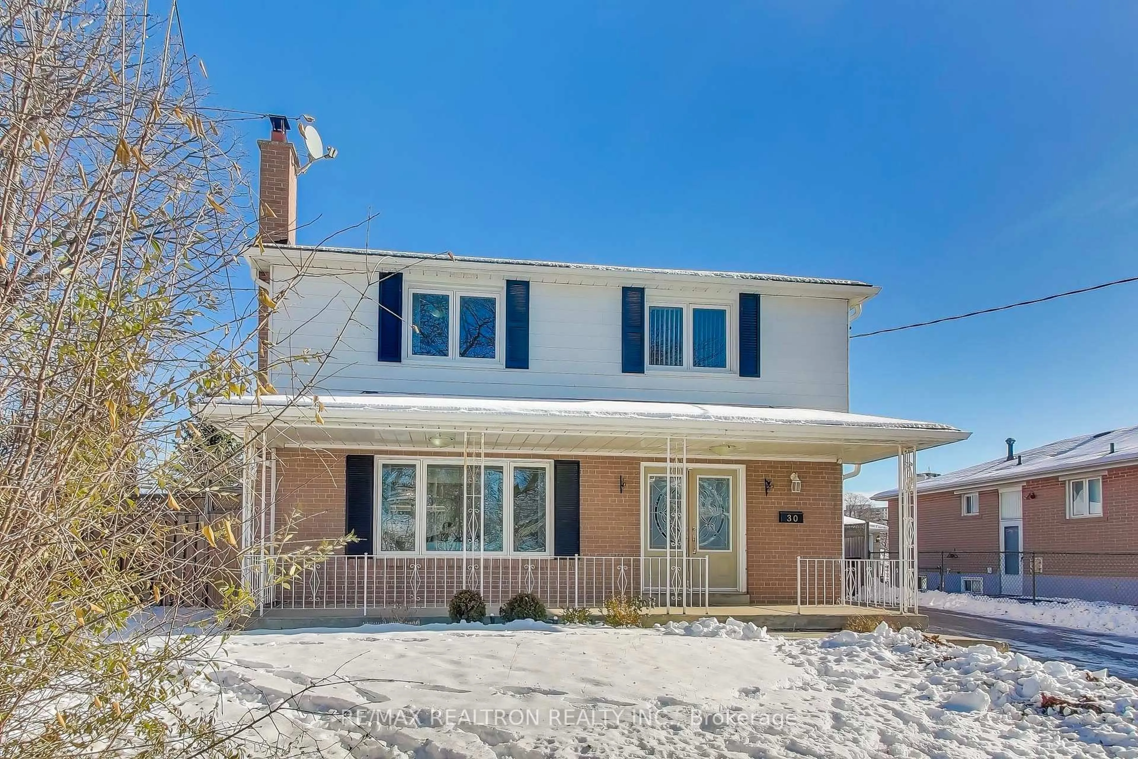 Home with brick exterior material, street for 30 Bloomington Cres, Toronto Ontario M3N 1R1