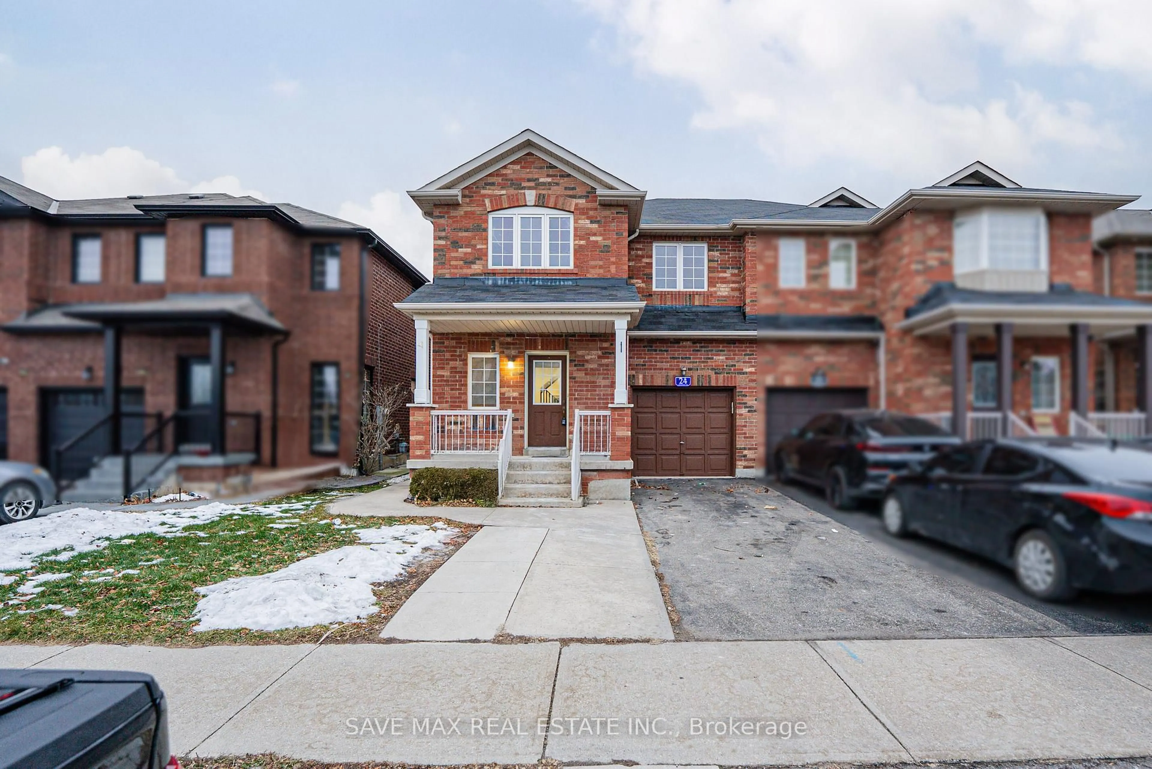 Home with brick exterior material, street for 24 Jordensen Dr, Brampton Ontario L6X 0T2