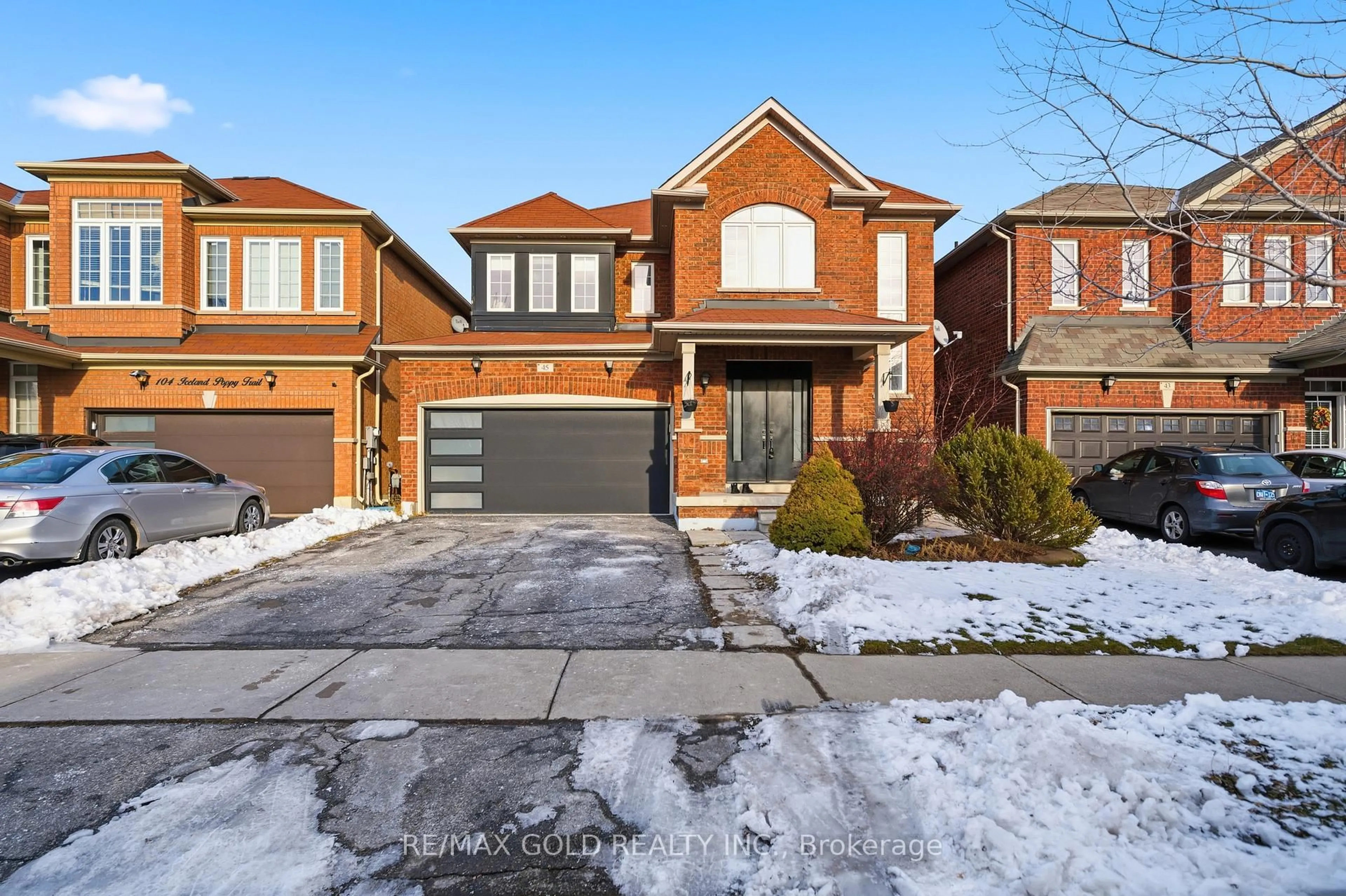 Home with brick exterior material, street for 45 Delphinium Way, Brampton Ontario L7A 0N3