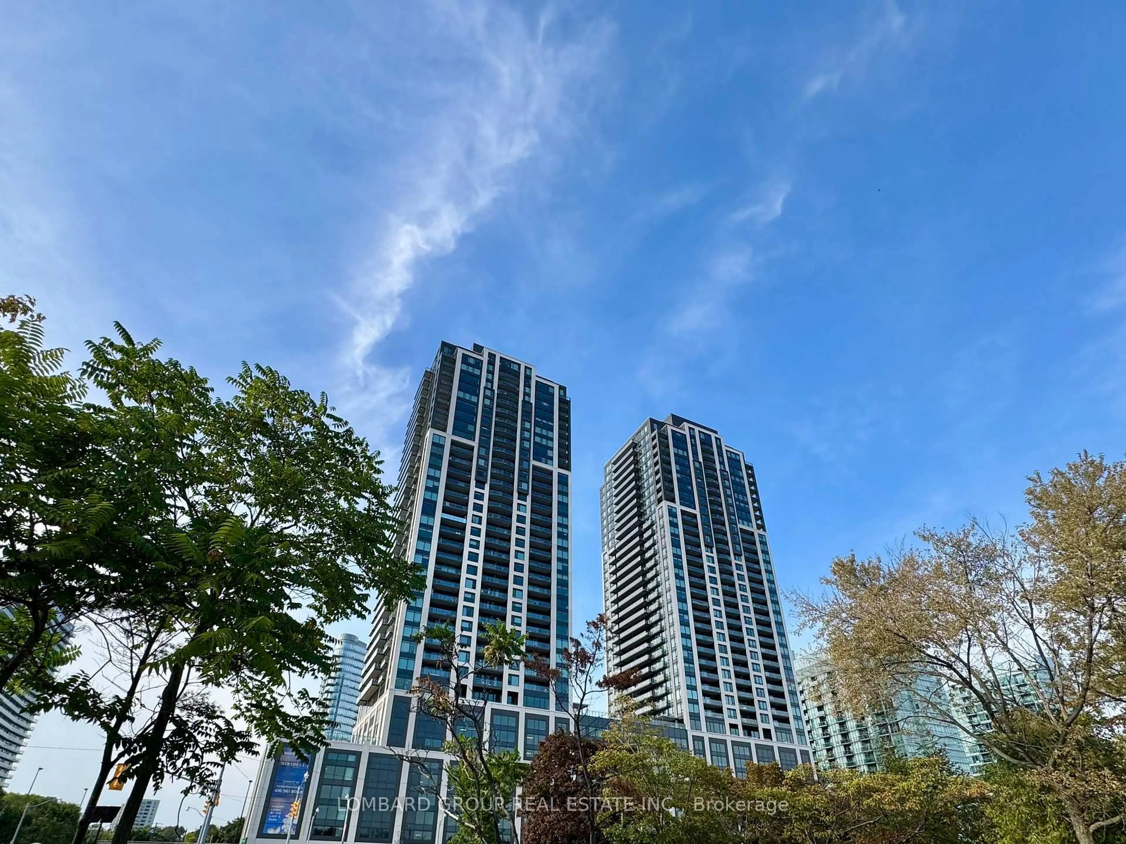 A pic from outside/outdoor area/front of a property/back of a property/a pic from drone, city buildings view from balcony for 1928 Lake Shore Blvd #2508, Toronto Ontario M6S 0B1