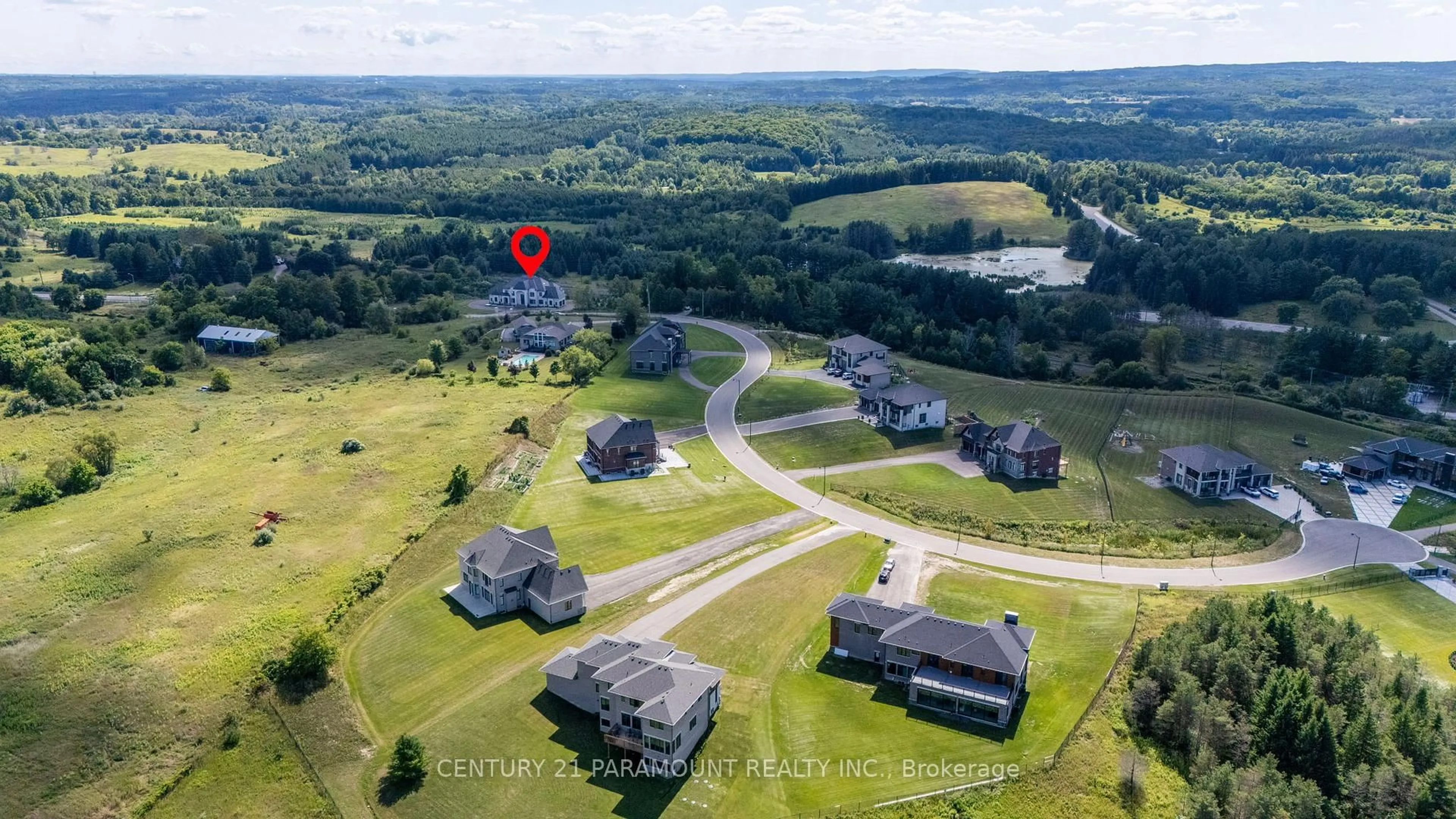 A pic from outside/outdoor area/front of a property/back of a property/a pic from drone, water/lake/river/ocean view for 16322 Hillview Pl, Caledon Ontario L7E 3S2