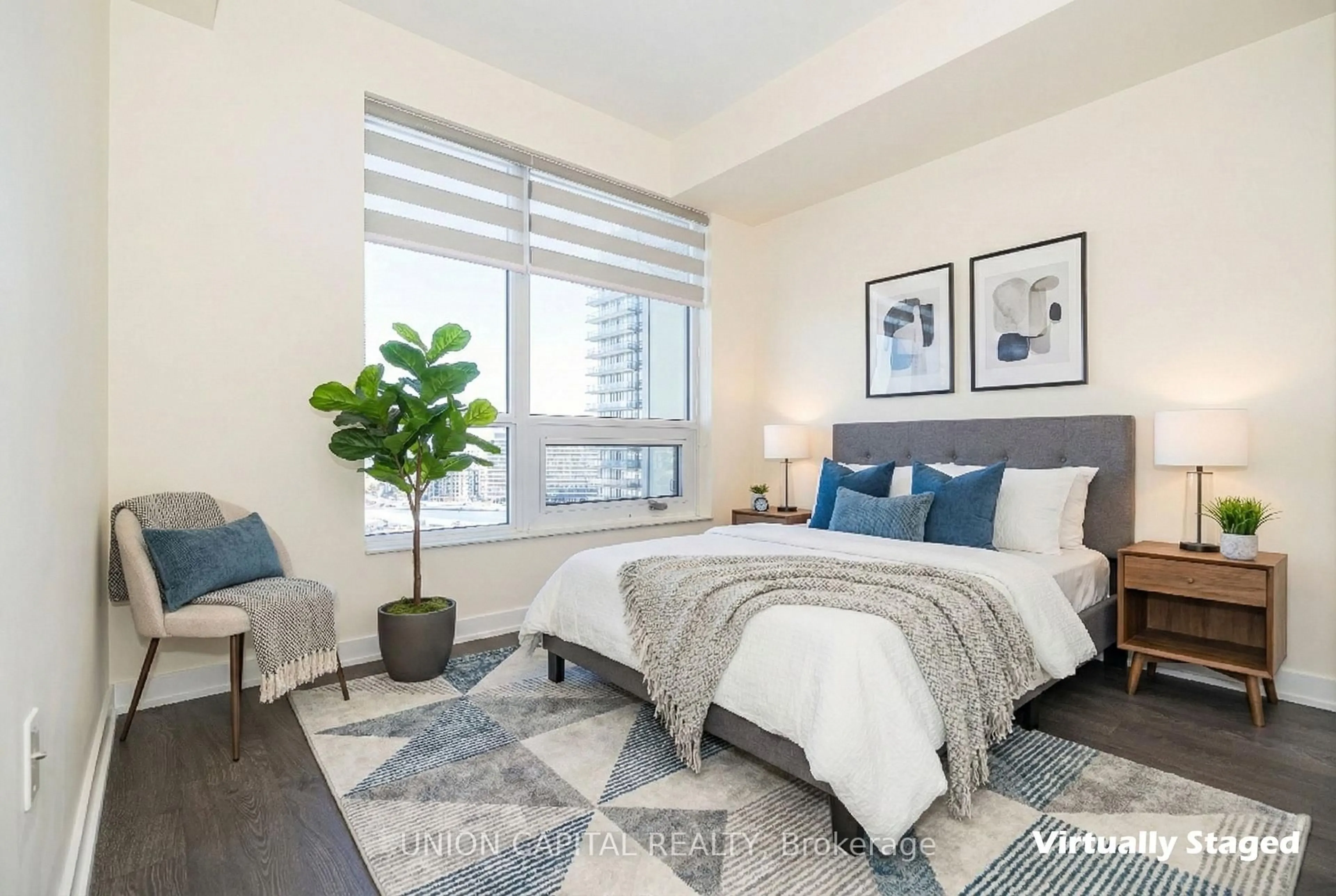 Bedroom with bed, carpet floor for 4699 Glen Erin Dr #1001, Mississauga Ontario L5M 2E5