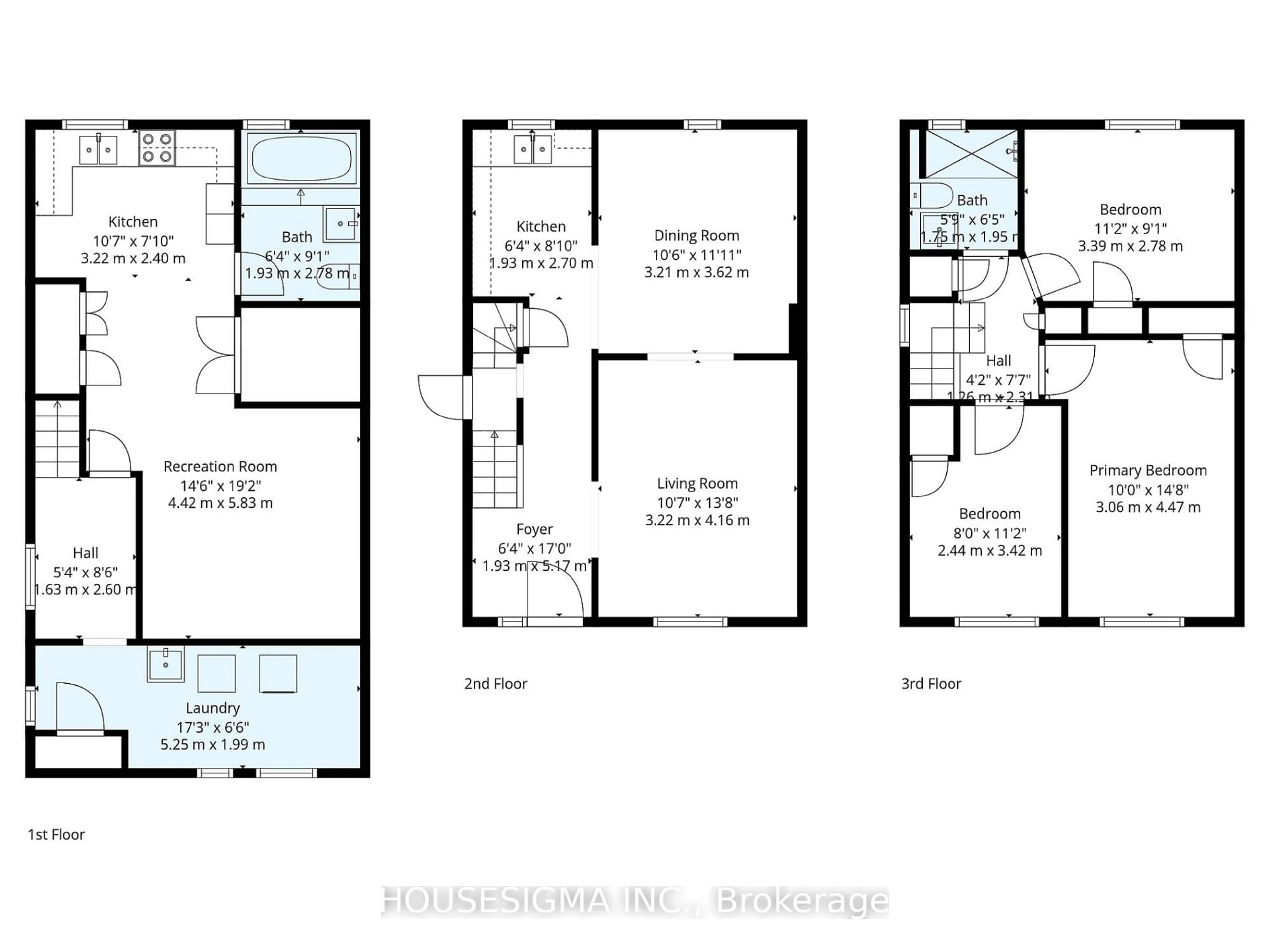 Floor plan for 61 Primrose Ave, Toronto Ontario M6H 3V2