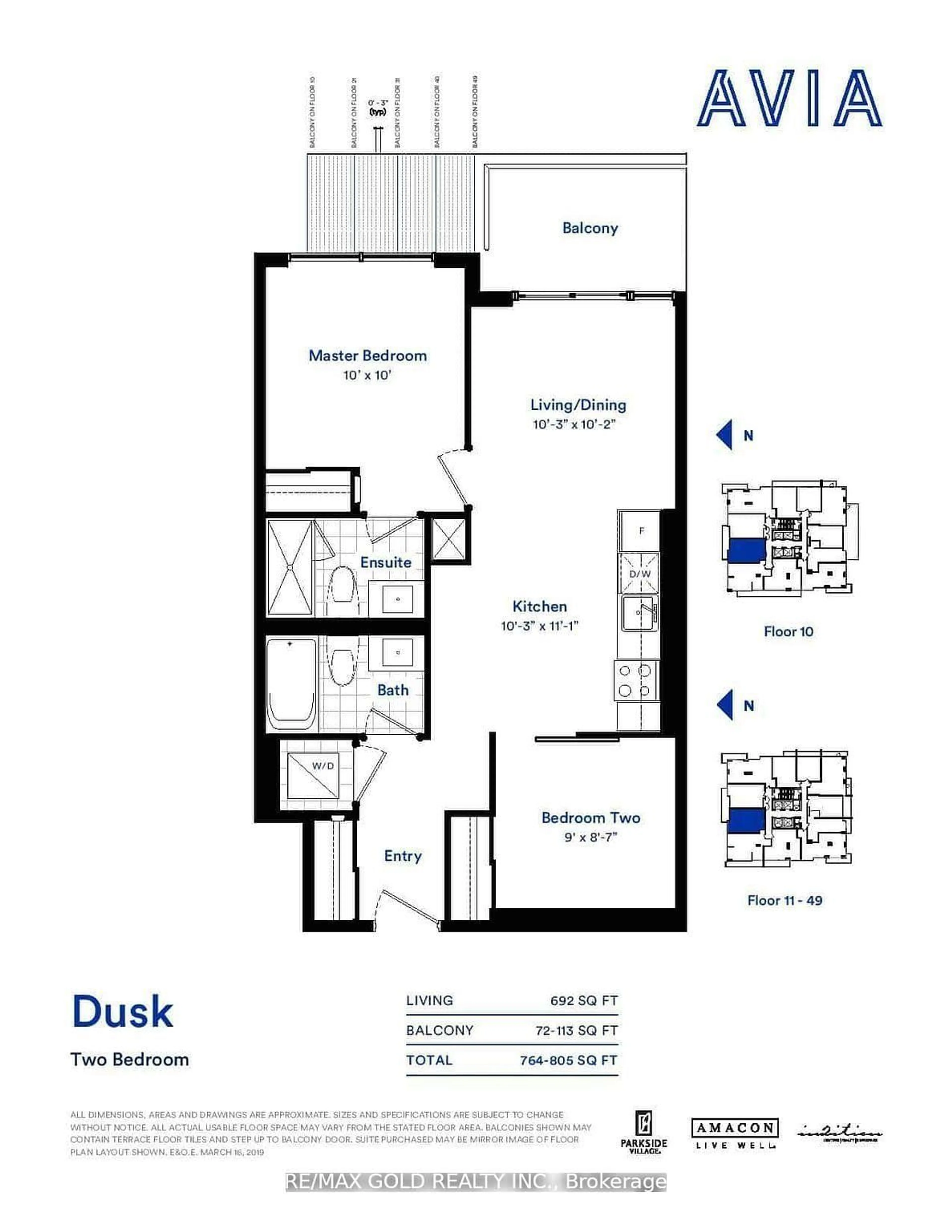 Floor plan for 430 Square One Dr #1109, Mississauga Ontario L5B 0L6