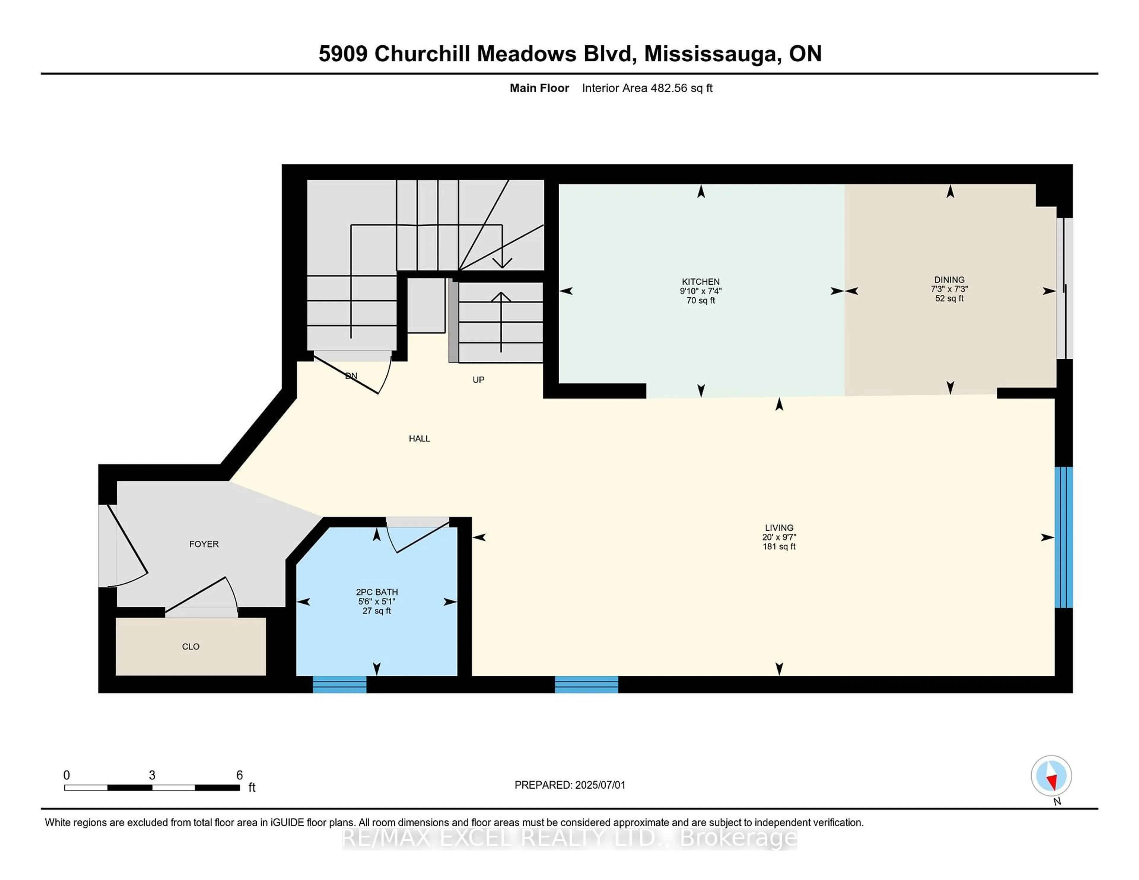 Floor plan for 5909 Churchill Meadows Blvd, Mississauga Ontario L5M 6Y2