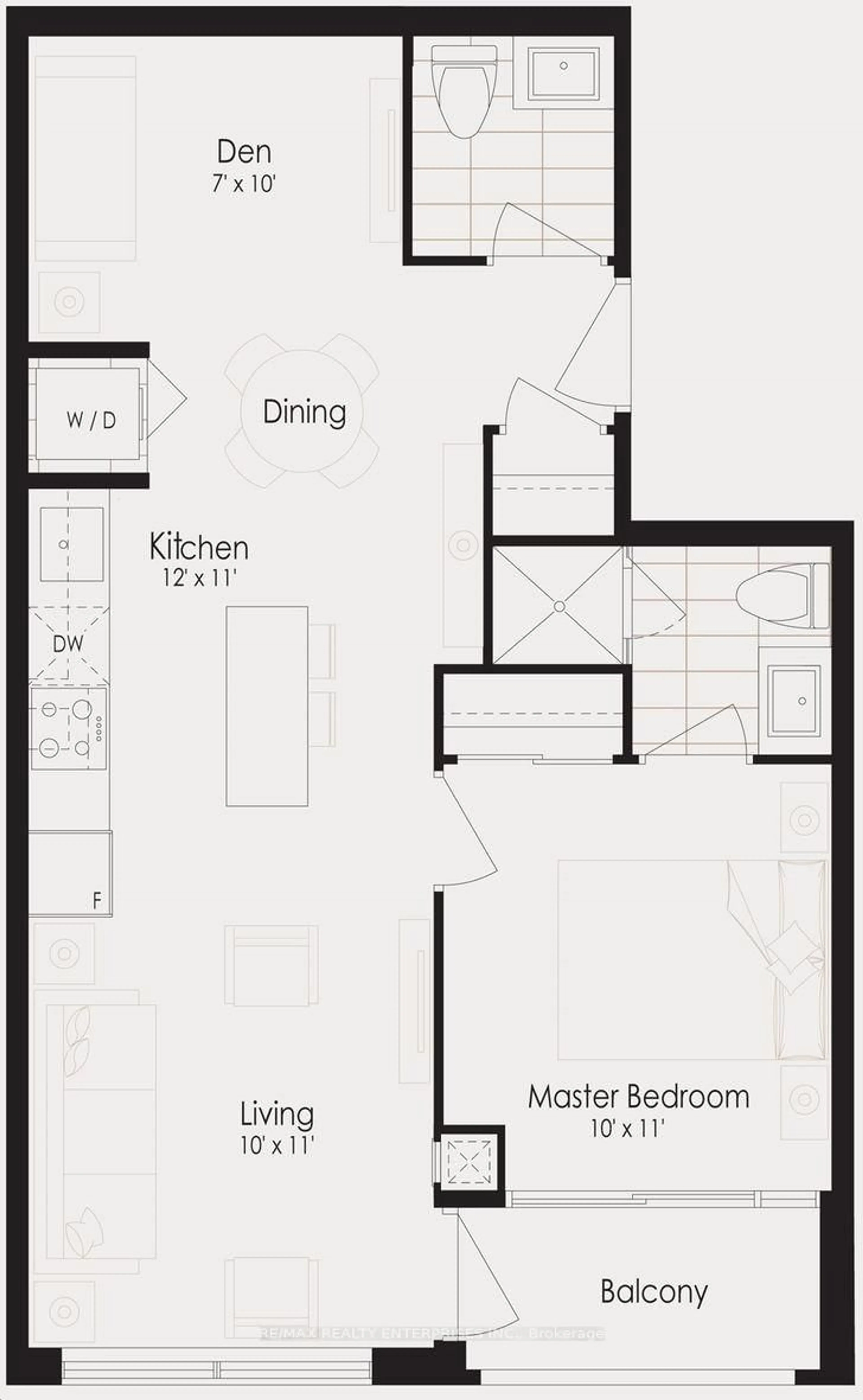 Floor plan for 36 Elm Dr #705, Mississauga Ontario L5B 0N3