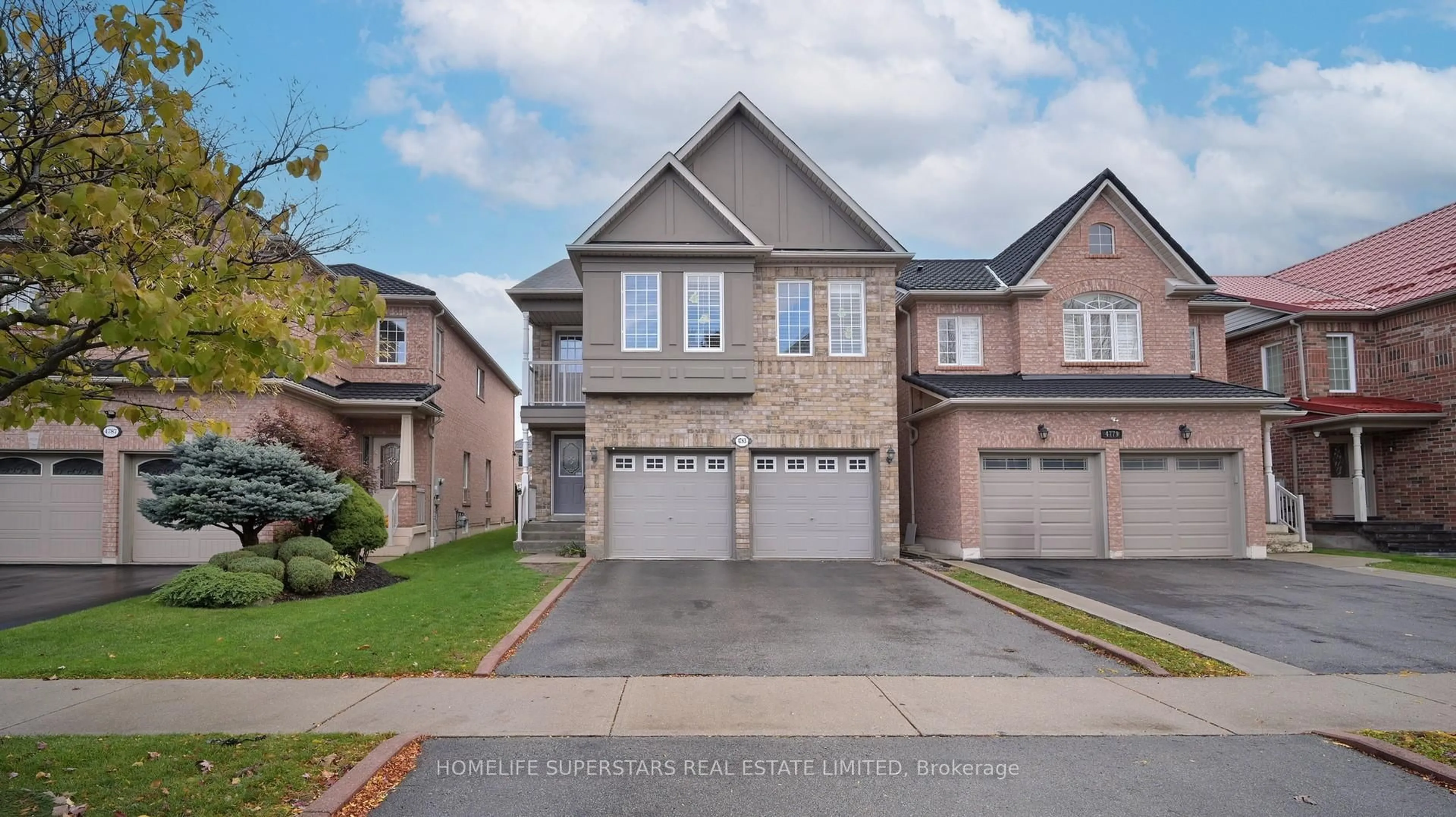 Home with brick exterior material, street for 4783 Apple Blossom Circ, Mississauga Ontario L5V 3C7