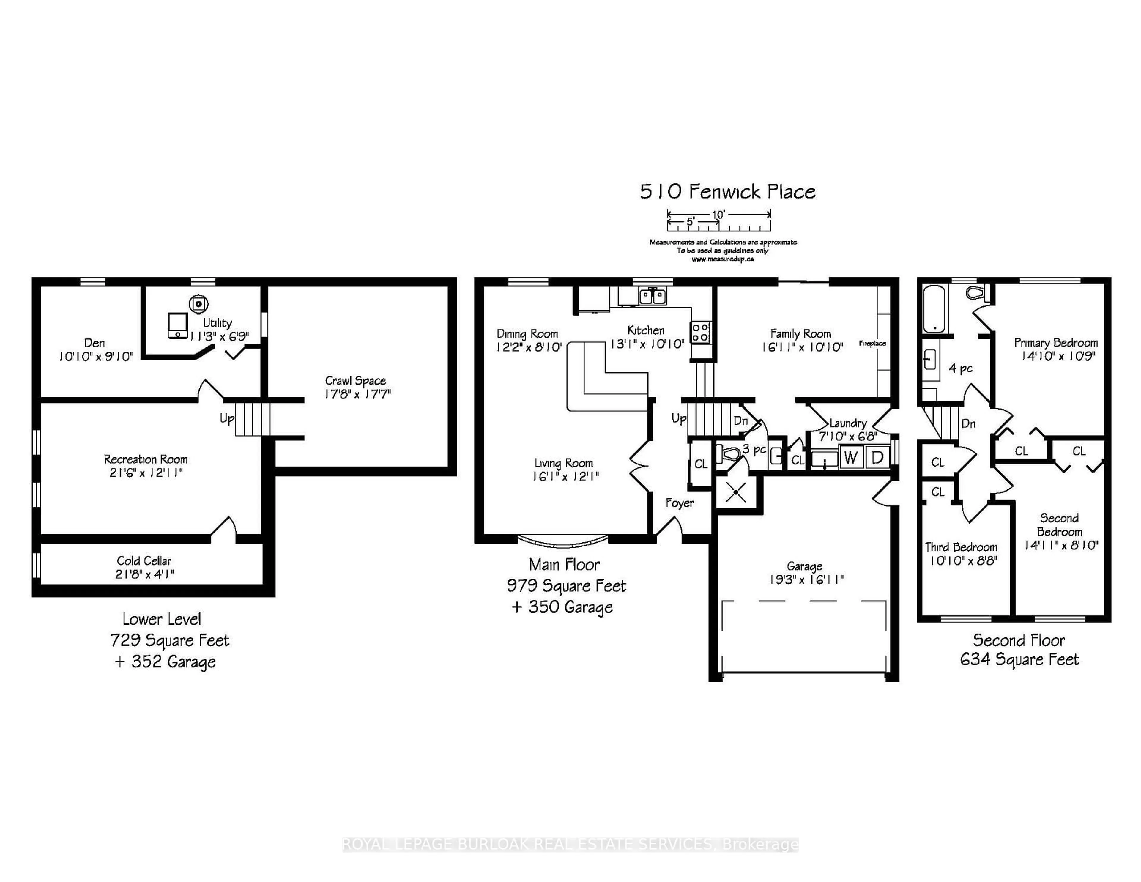 Floor plan for 510 Fenwick Pl, Burlington Ontario L7N 2W8