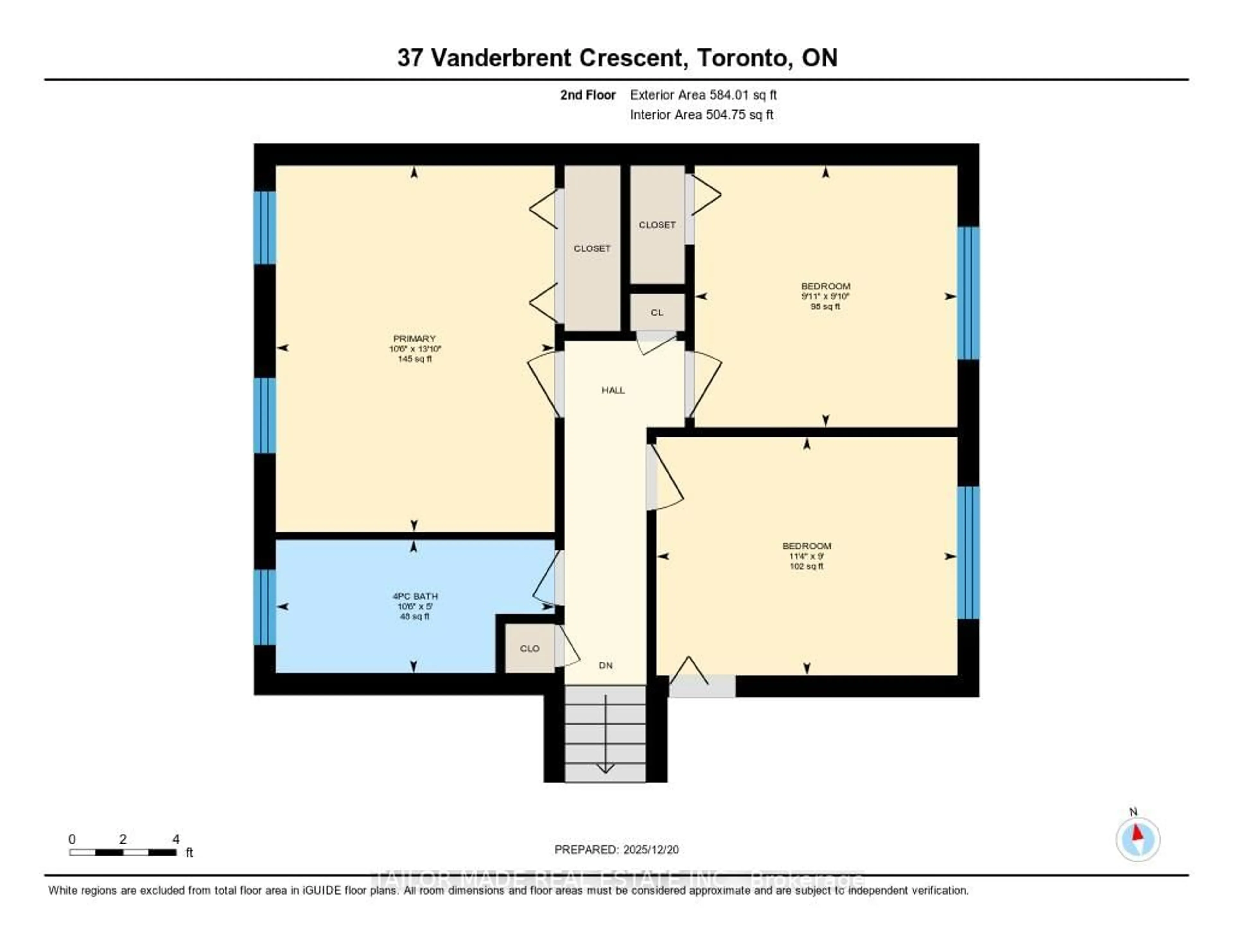 Floor plan for 37 Vanderbrent Cres, Toronto Ontario M9R 3W9