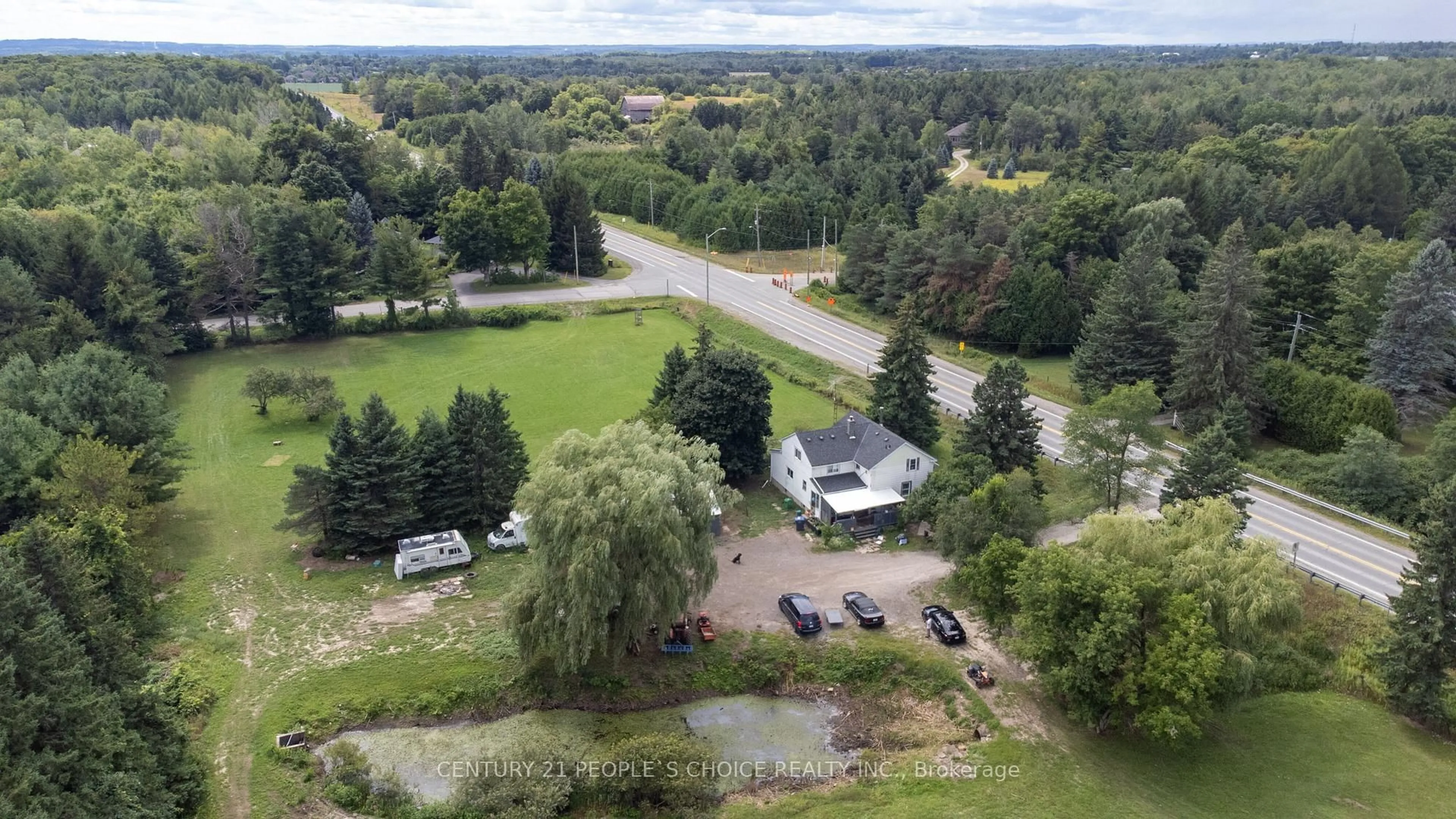 A pic from outside/outdoor area/front of a property/back of a property/a pic from drone, unknown for 4037 Charleston Sdrd, Caledon Ontario L7K 0P1