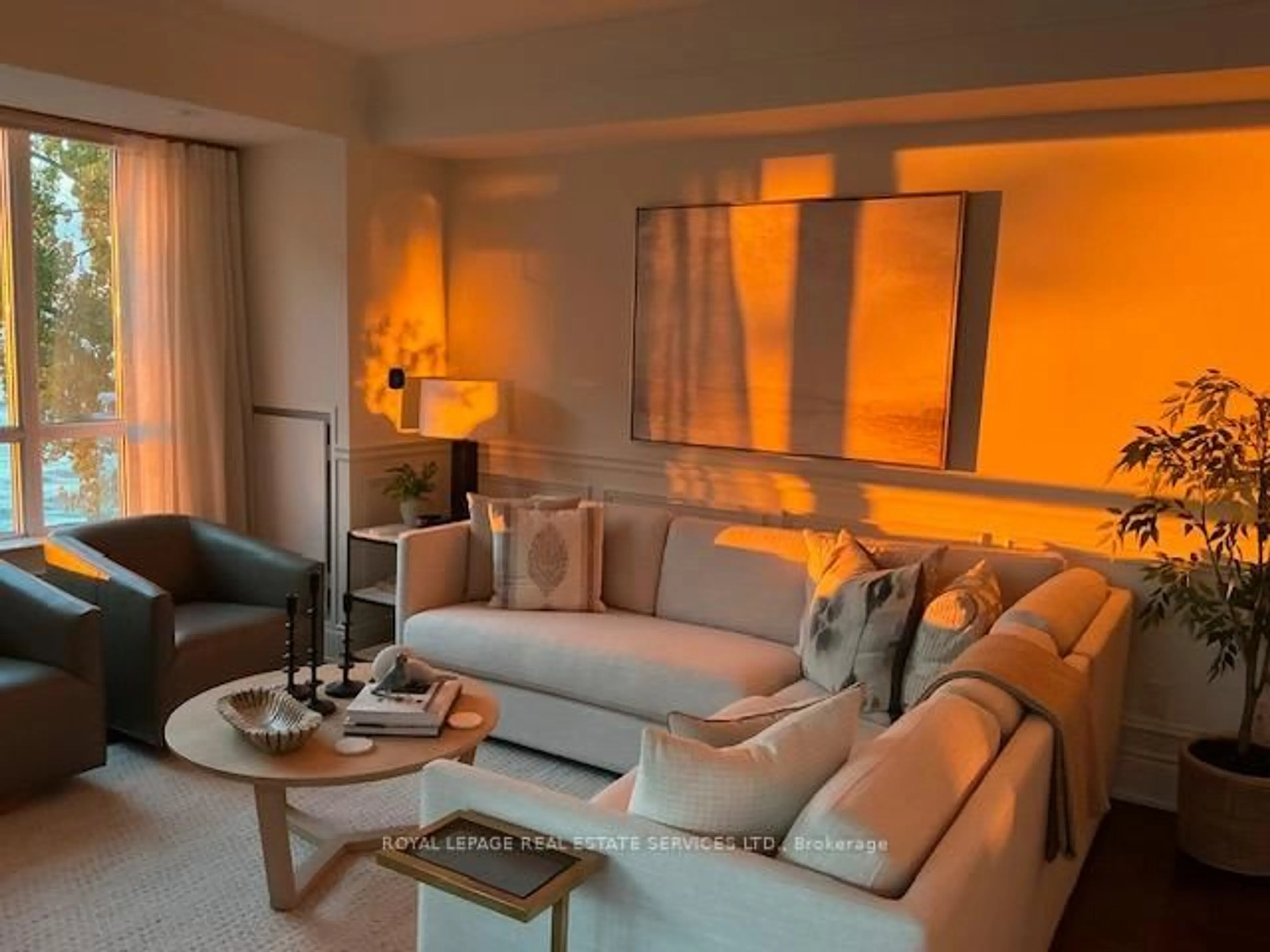 Living room with furniture, unknown for 3500 Lakeshore Rd #327, Oakville Ontario L6L 0B4